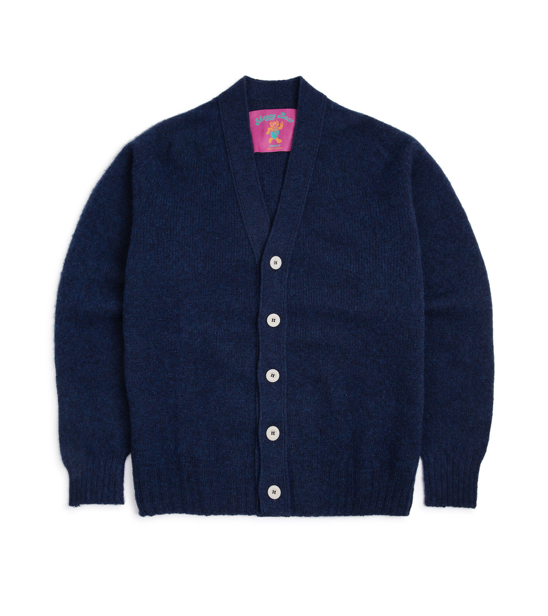 Howlin' Shaggy Bear Wool Cardigan: Magic Blue