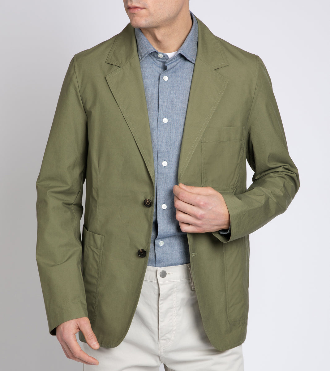 Trunk Ebury Organic Cotton Ventile Jacket: Olive – Trunk Clothiers