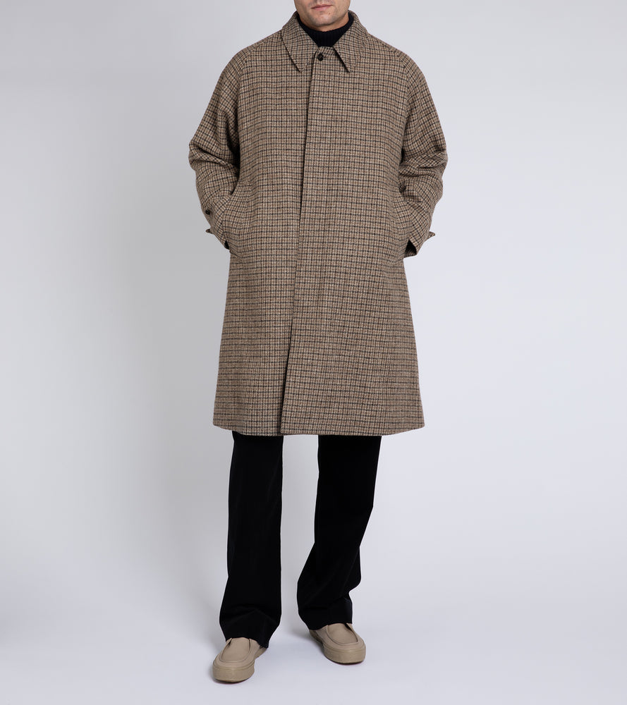 Kaptain Sunshine Gun-Club Tweed Walker Coat: Mushroom – Trunk