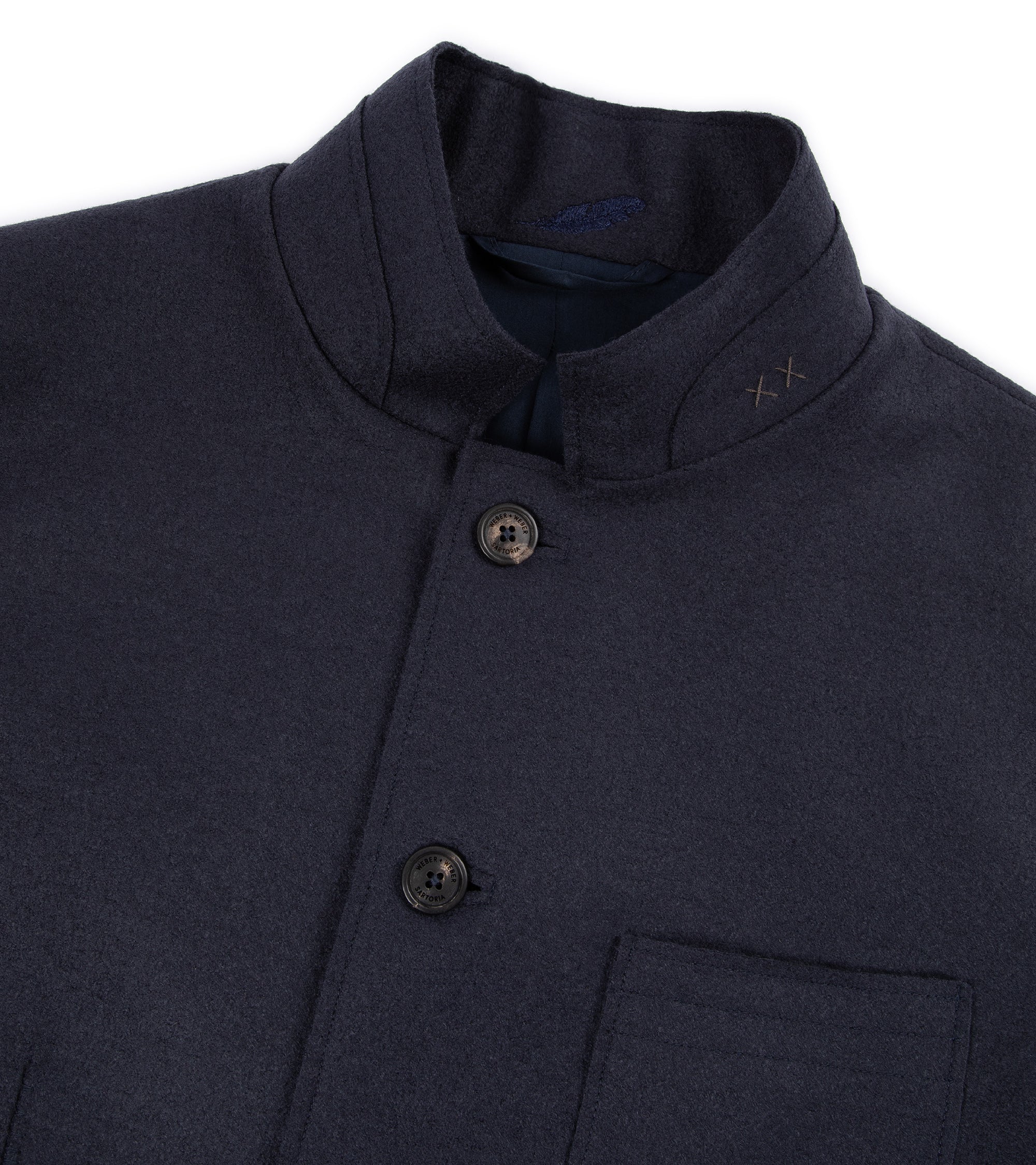 Weber + Weber Boiled Wool WW Travel Blazer: Ink Blue