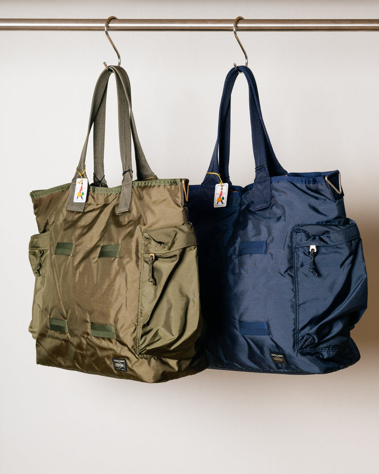 PORTER Force 2Way Tote Bag: Olive Drab – Trunk Clothiers