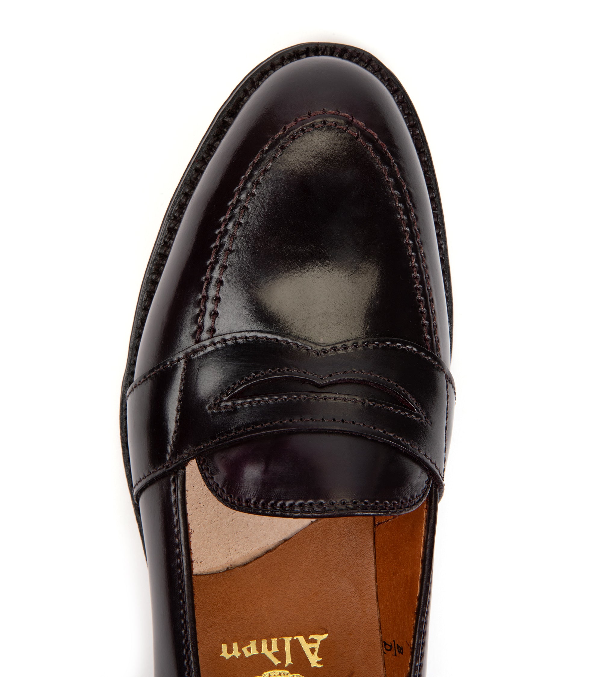 Alden Cordovan Full Strap Loafer: Dark Burgundy 684