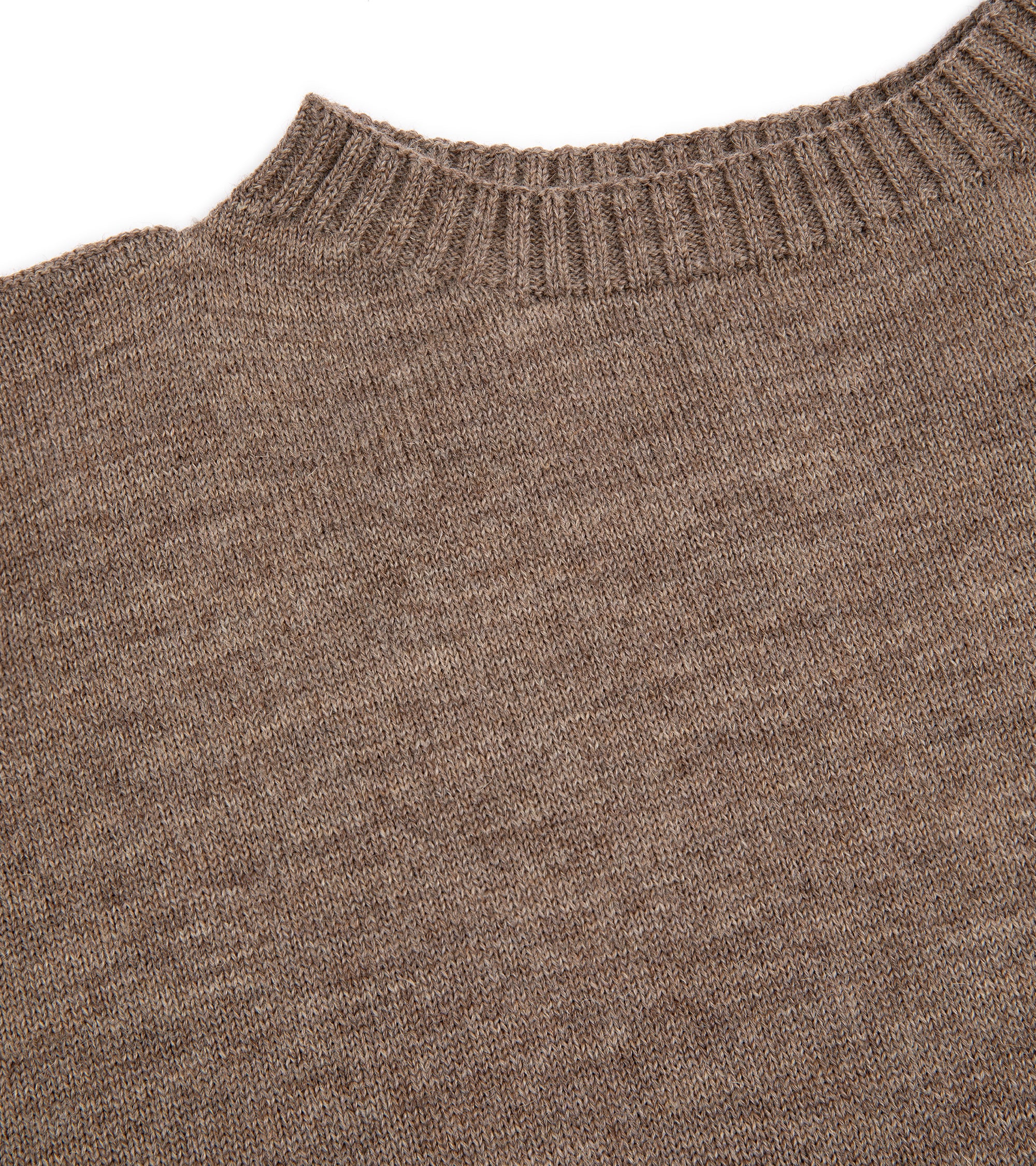 Andersen-Andersen Seaman Wool Crew Neck Sweater: Natural Taupe