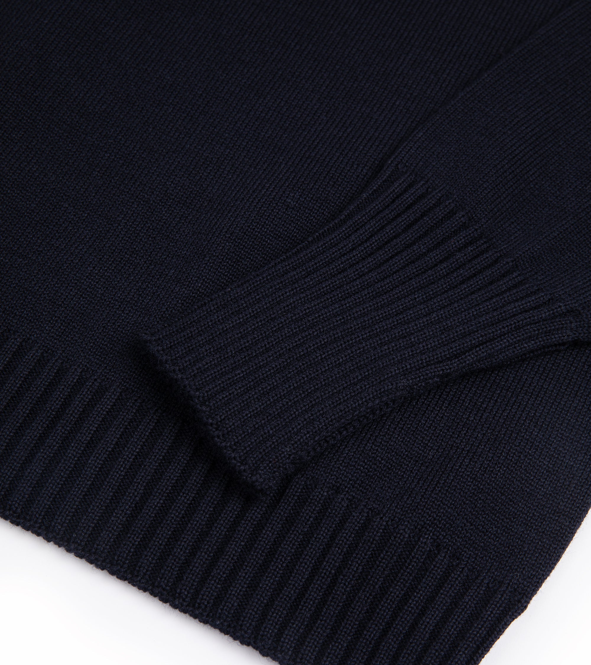 Andersen-Andersen Seaman Wool Crew Neck Sweater: Navy