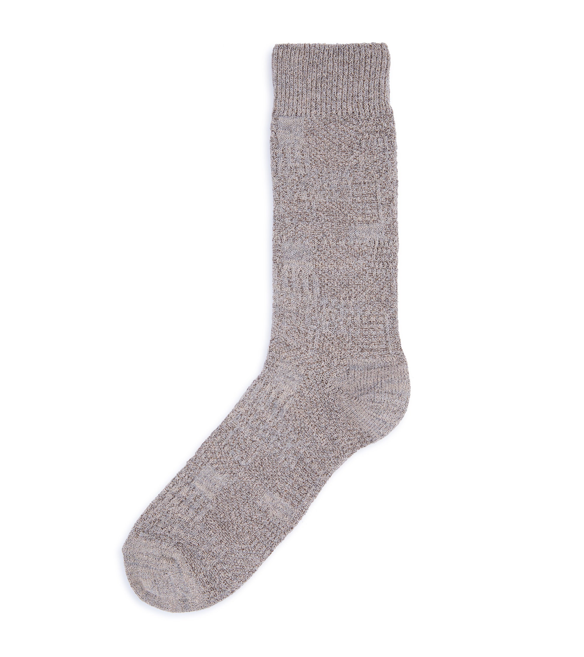 Anonymous Ism Sashiko Linen Crew Socks: Beige