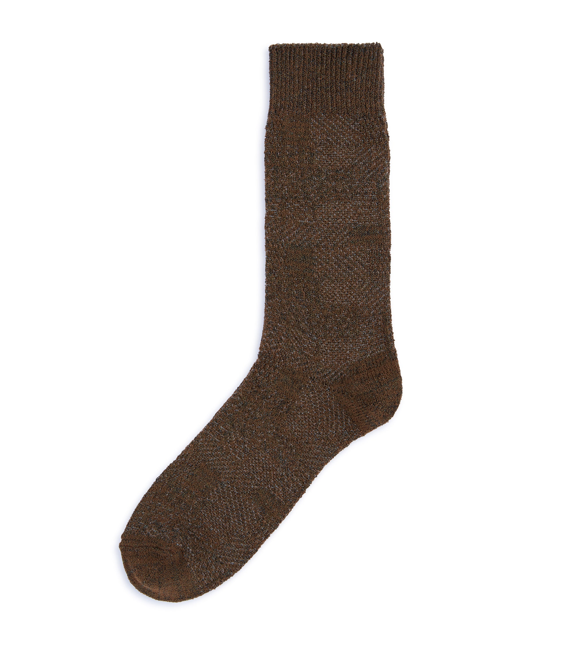 Anonymous Ism Sashiko Linen Crew Socks: Khaki