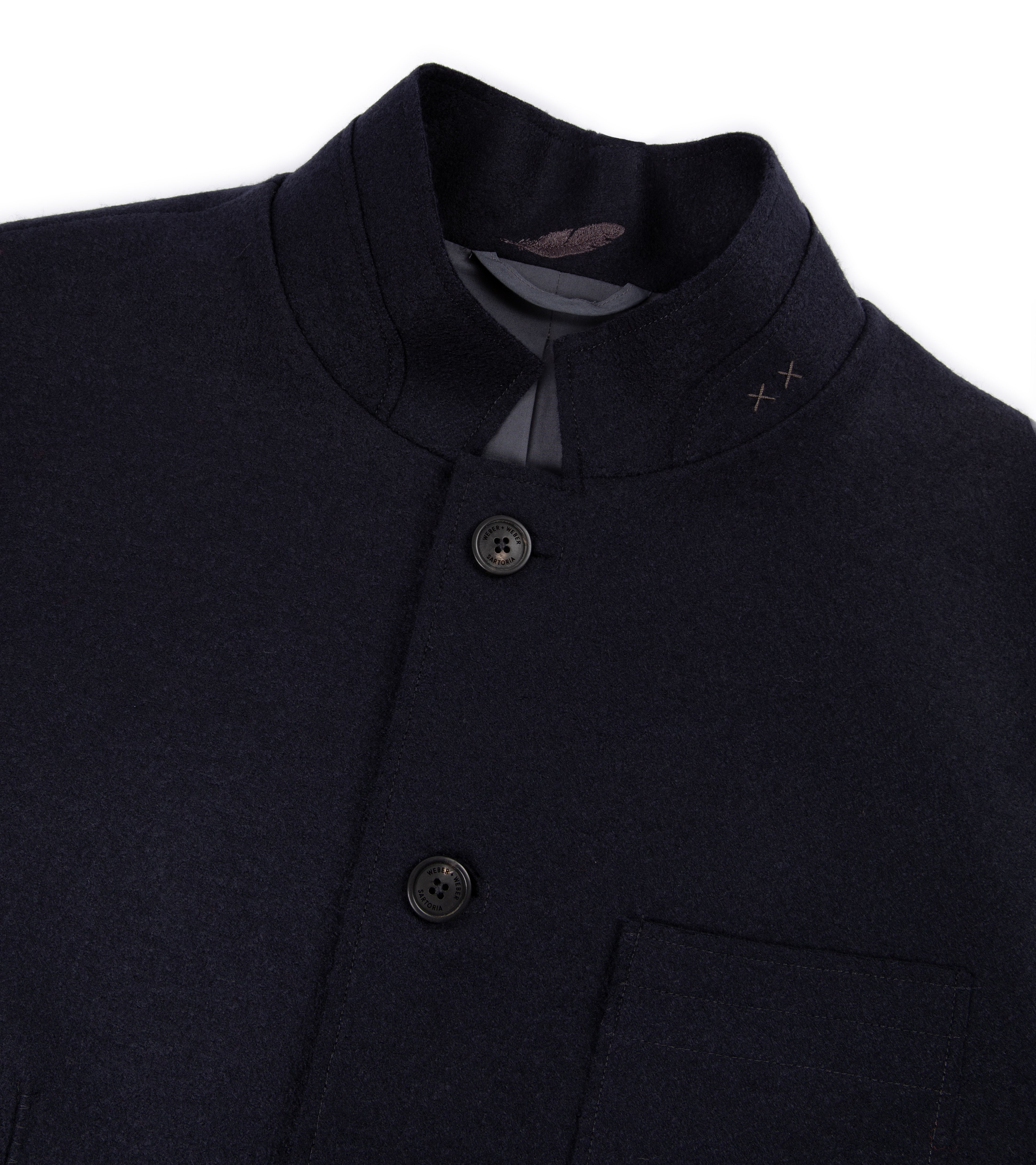 Weber + Weber Boiled Wool WW Travel Blazer: Navy