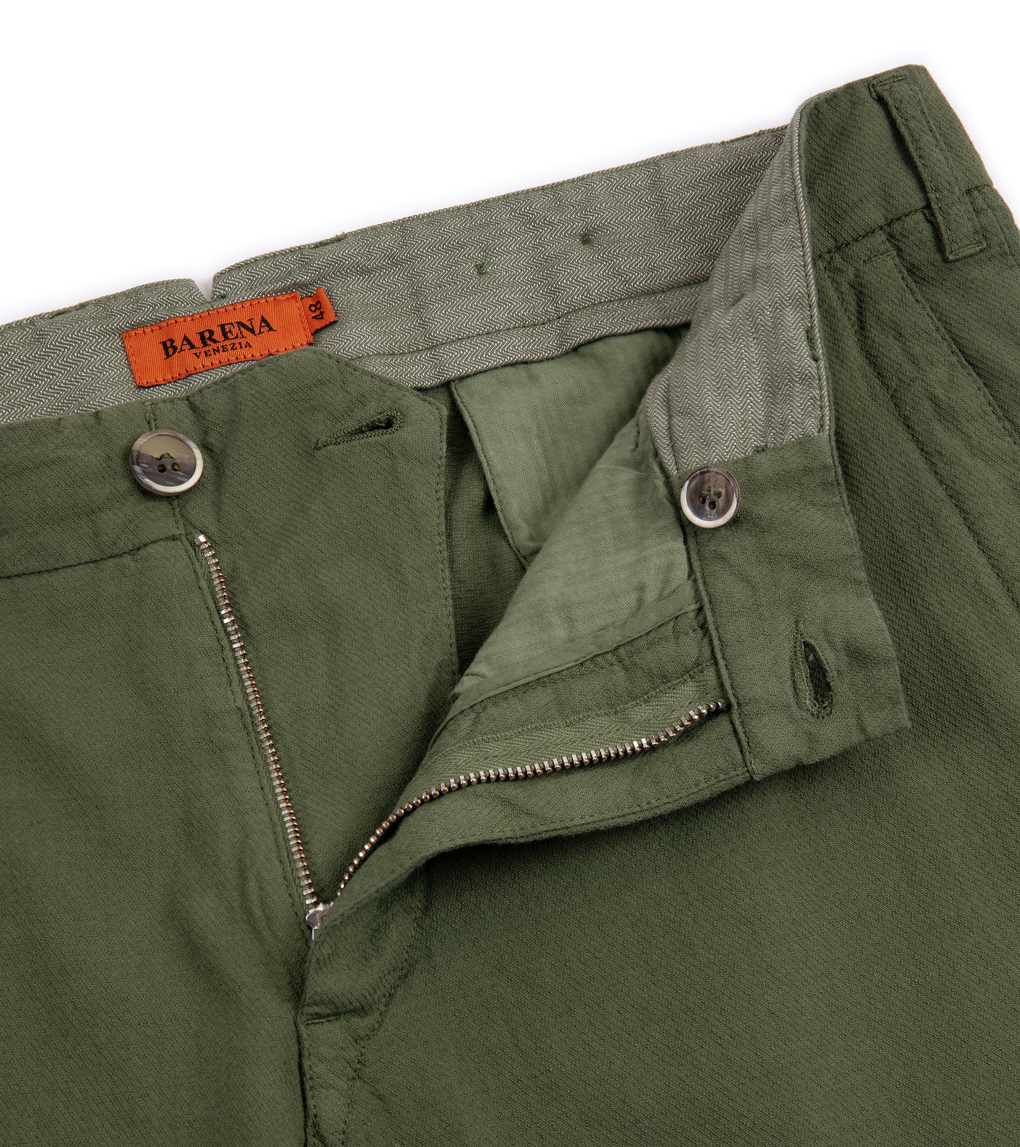 Barena Rampin Arela Cotton Trousers: Green