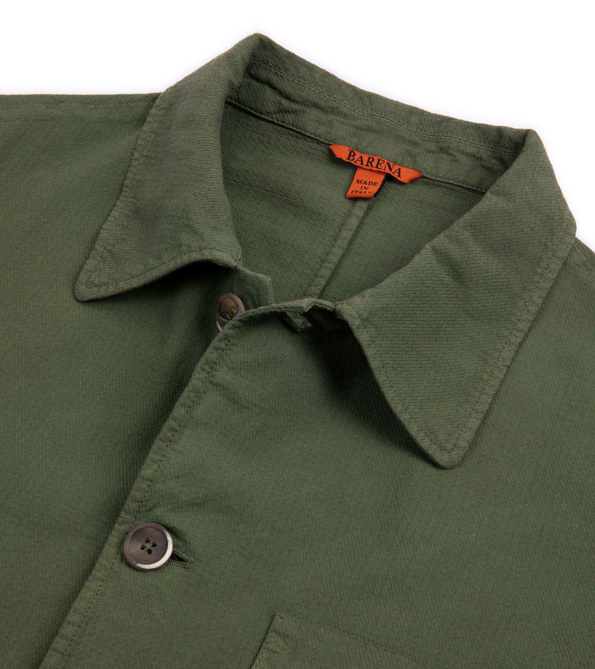 Barena Visal Arela Cotton Shirt Jacket: Green