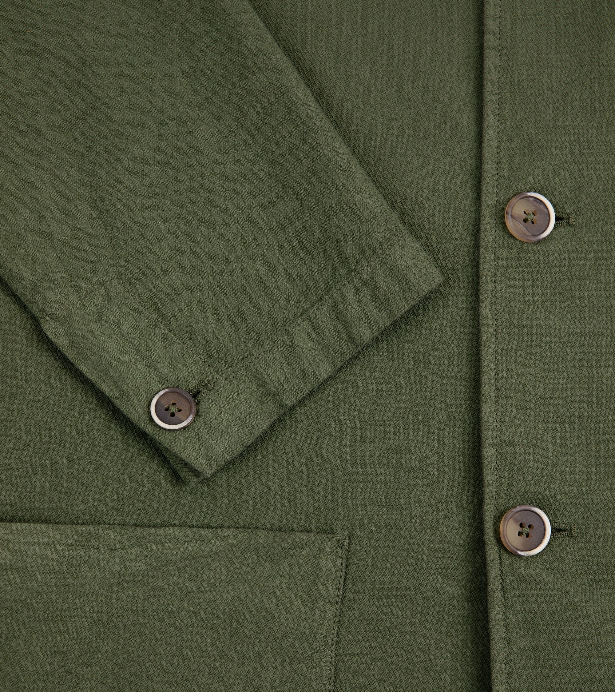 Barena Visal Arela Cotton Shirt Jacket: Green