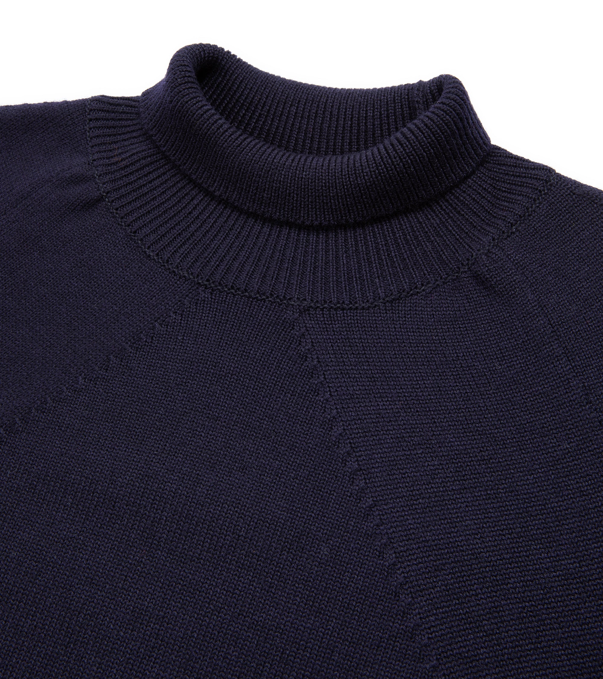 Batoner Light Wool Signature Turtle Neck Sweater: Navy