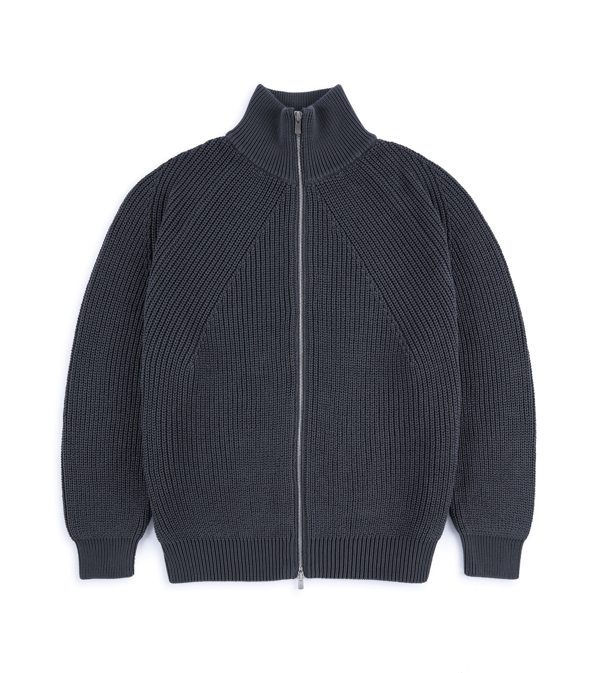 Batoner Signature Driver's Knit Cotton Zip Cardigan: Dark Grey