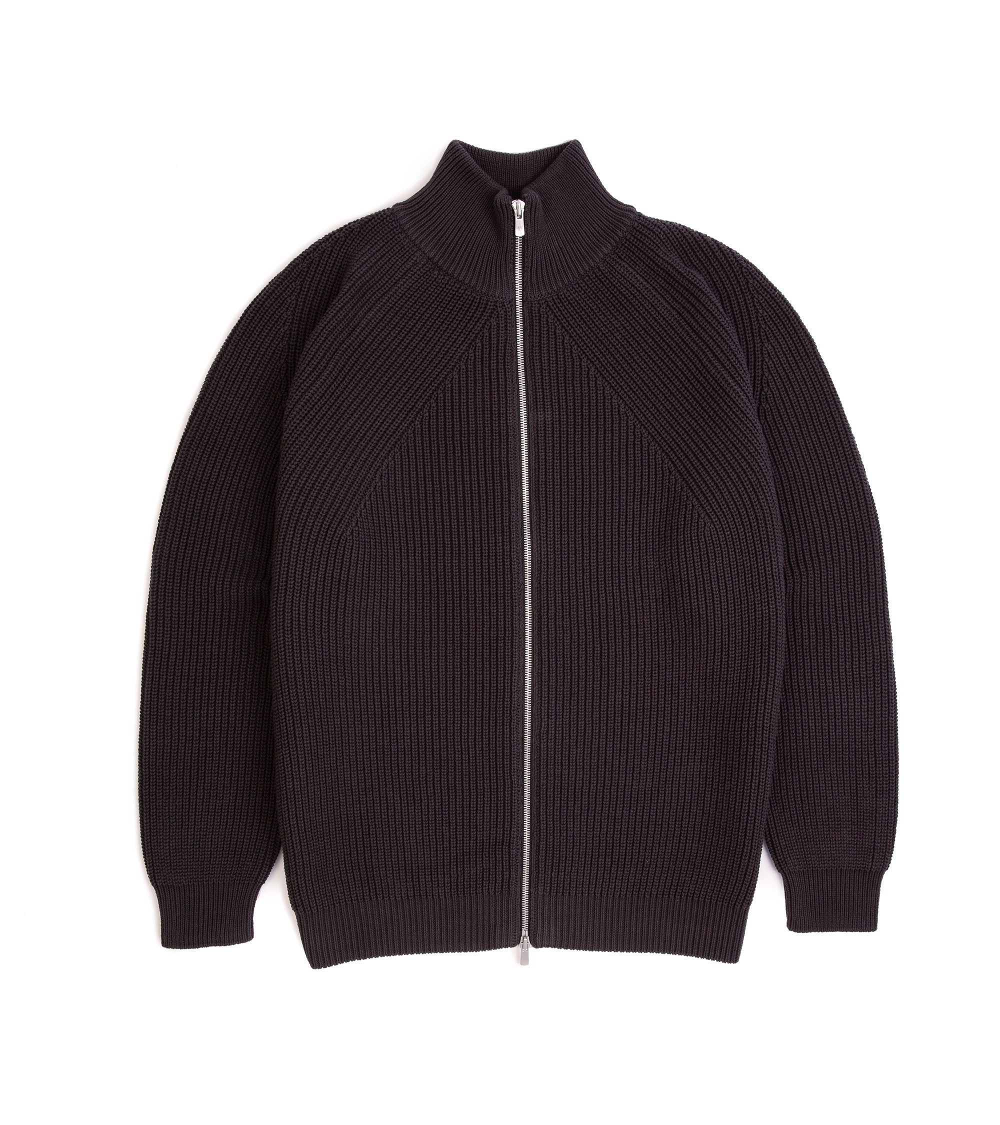 Batoner Signature Driver's Knit Cotton Zip Cardigan: Dark Grey