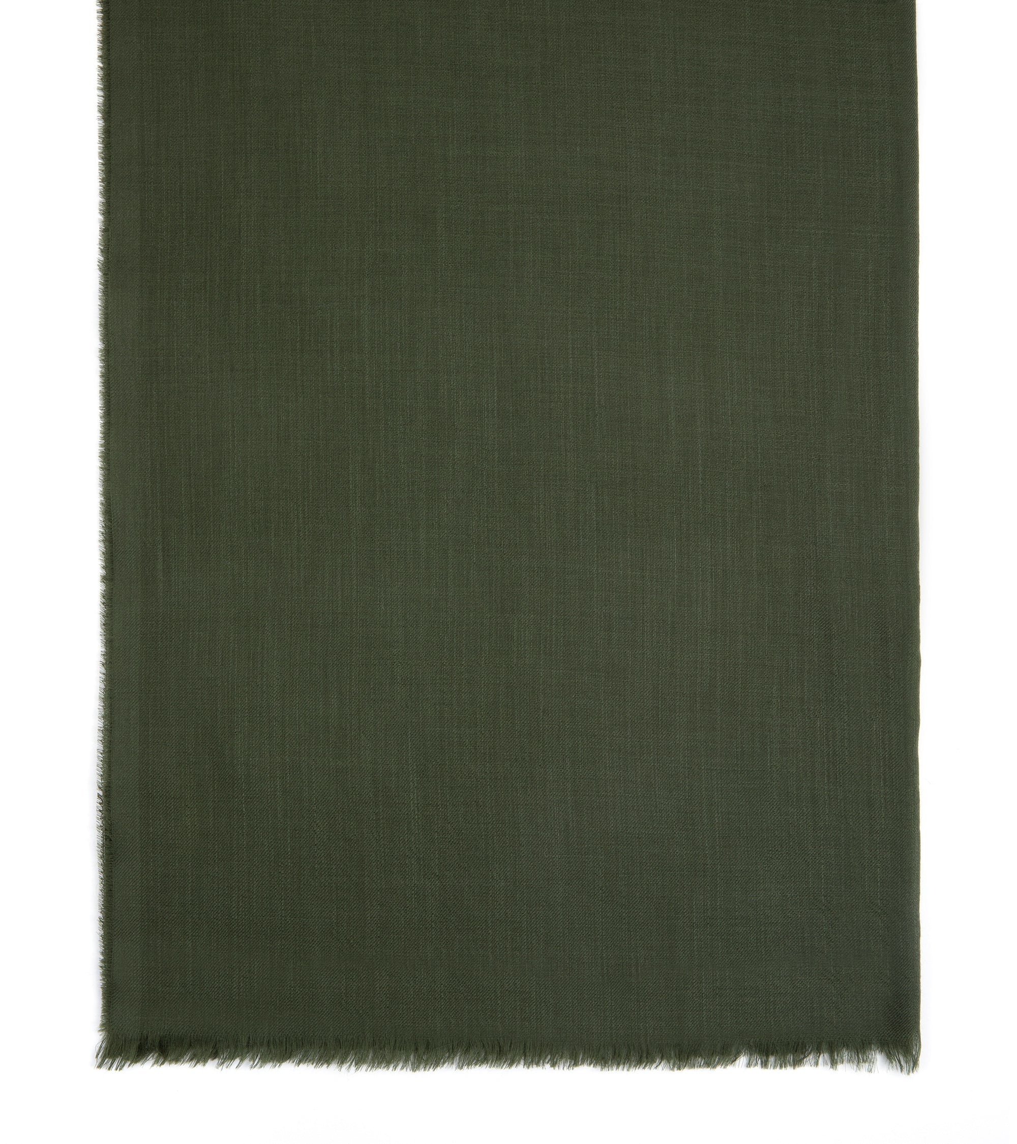 Begg Wispy Solid Cashmere Scarf: Army Green