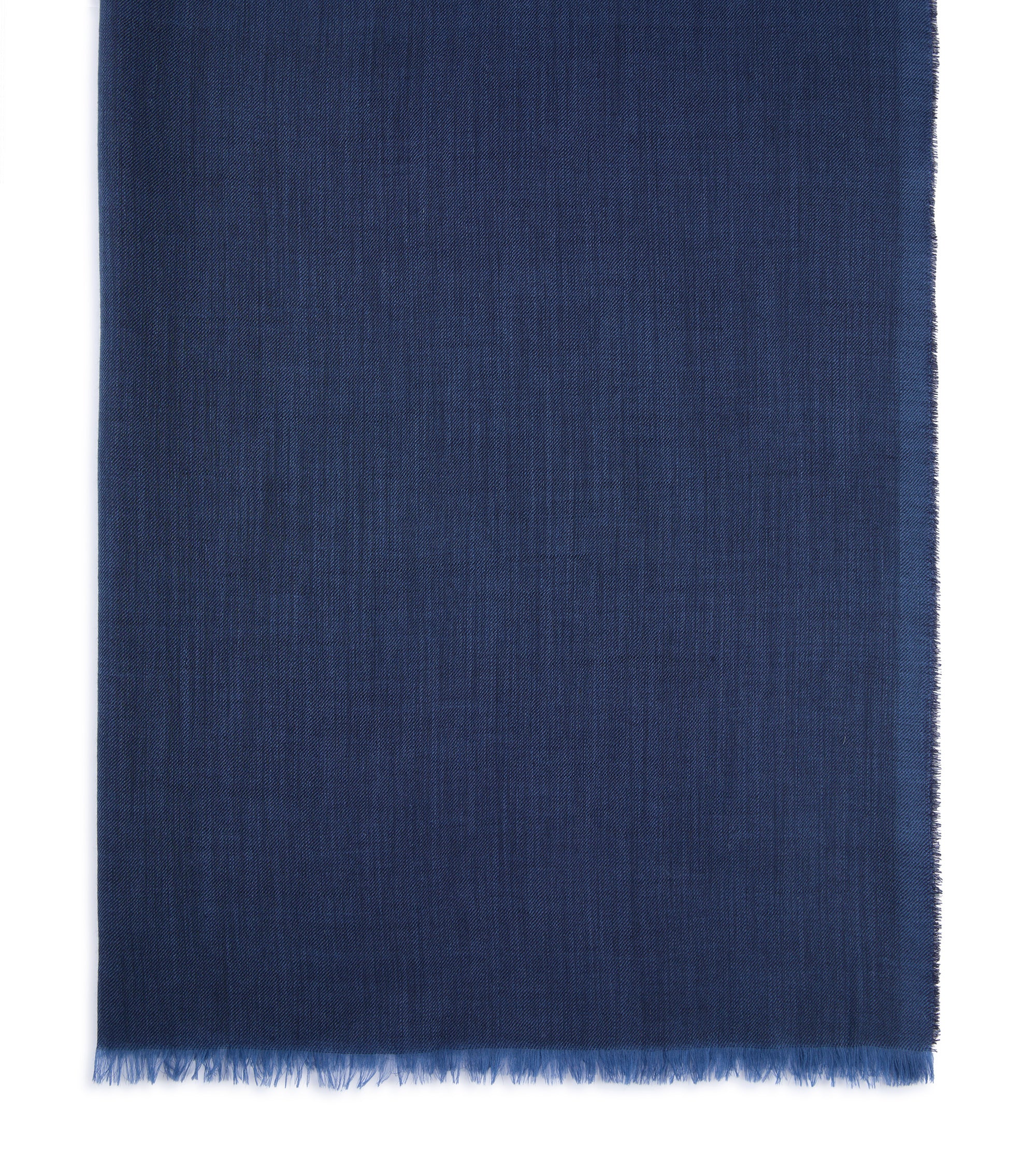 Begg Wispy Solid Cashmere Scarf: Indigo Denim