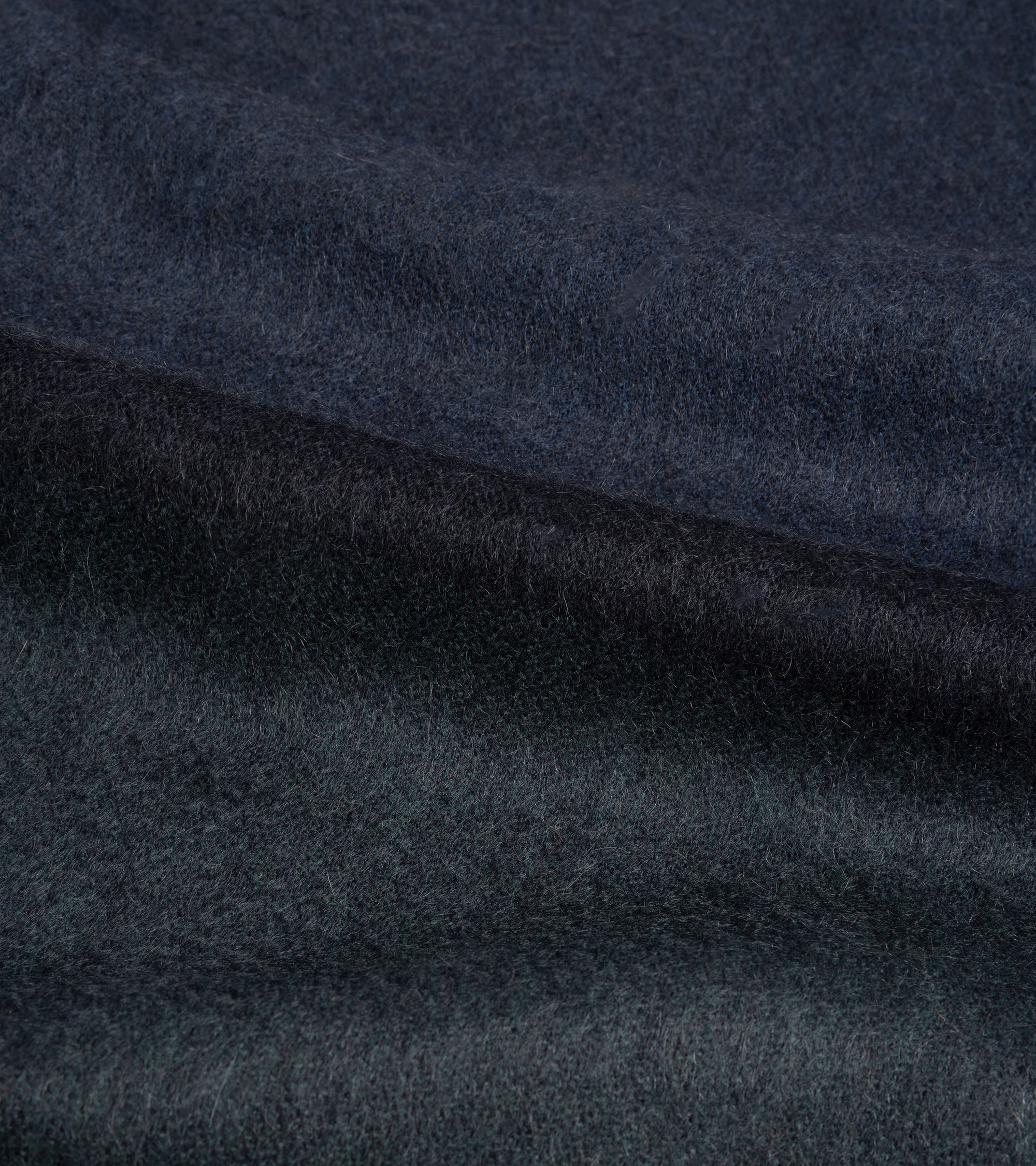 Begg x Co Arran Borderland Stripe Cashmere Scarf: Slate/Green