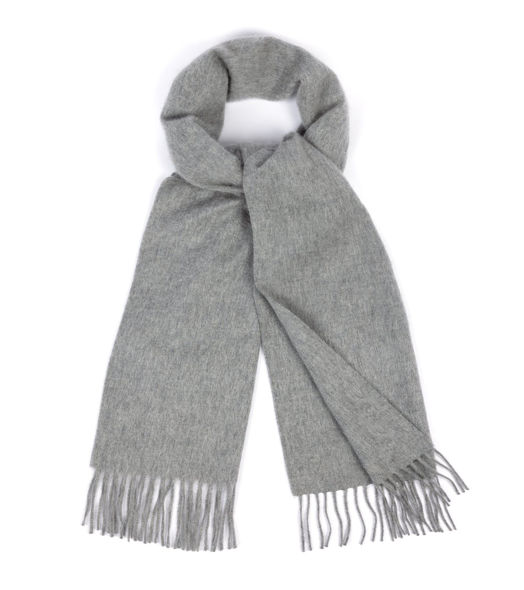 Begg x Co Arran Solid Cashmere Scarf: Flannel Grey