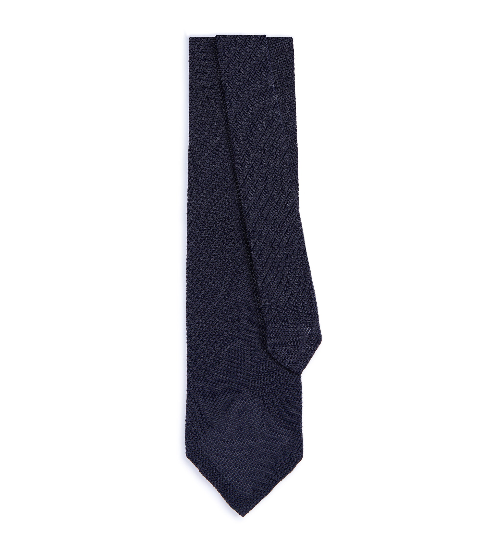 Bigi Fine Silk Grenadine Tie: Navy