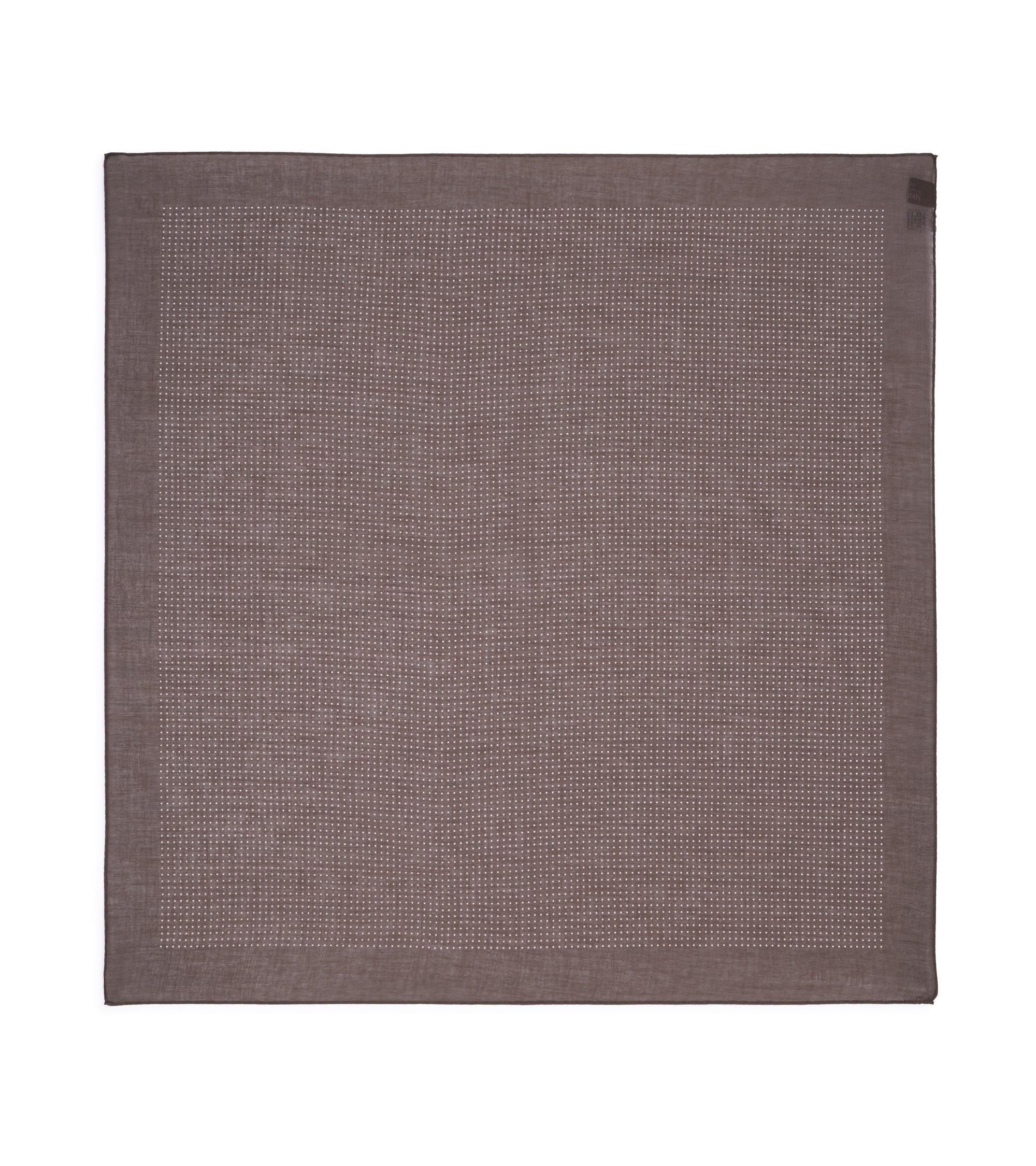 Bigi Pindot Cotton Square Scarf: Brown