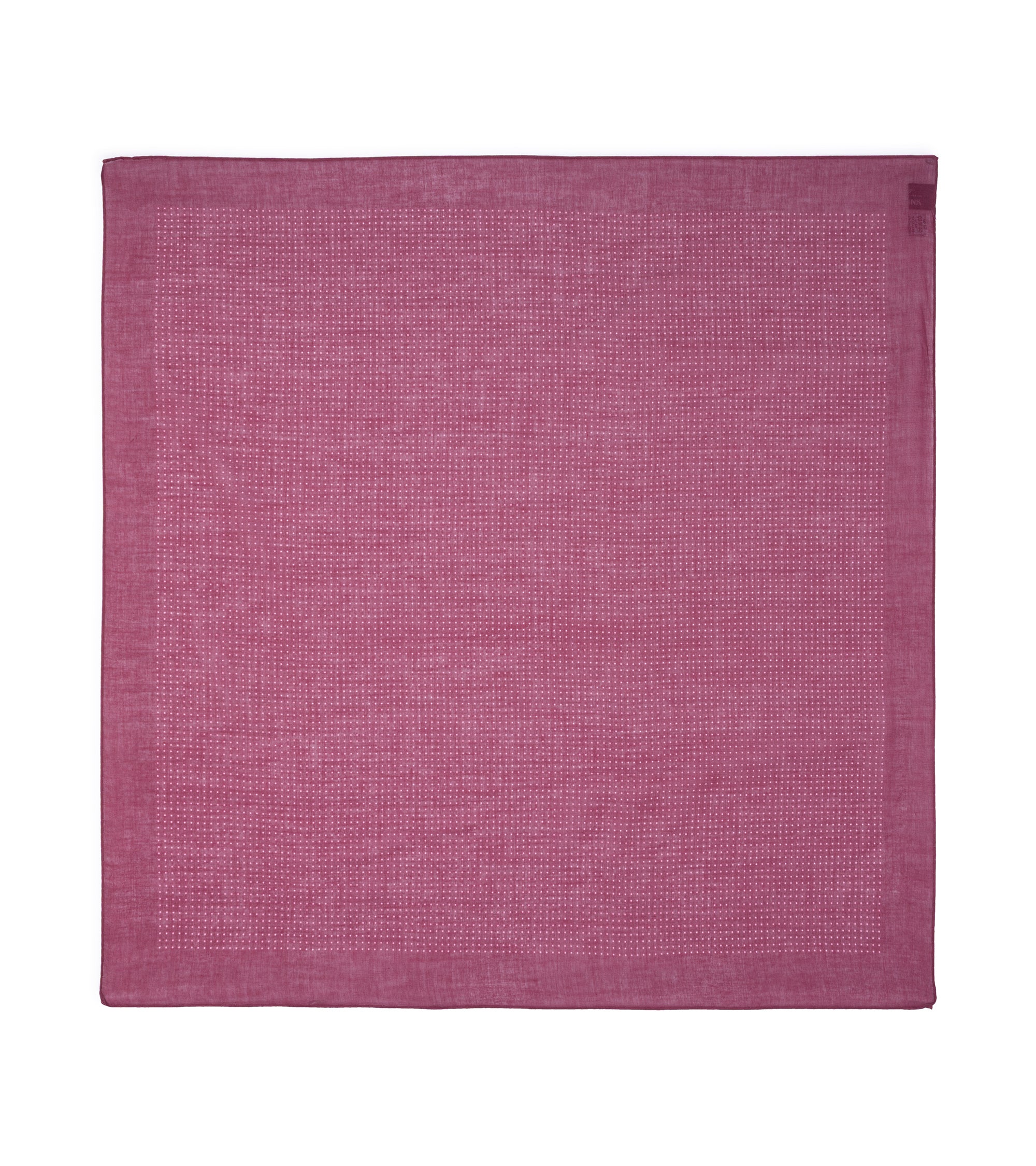 Bigi Pindot Cotton Square Scarf: Burgundy