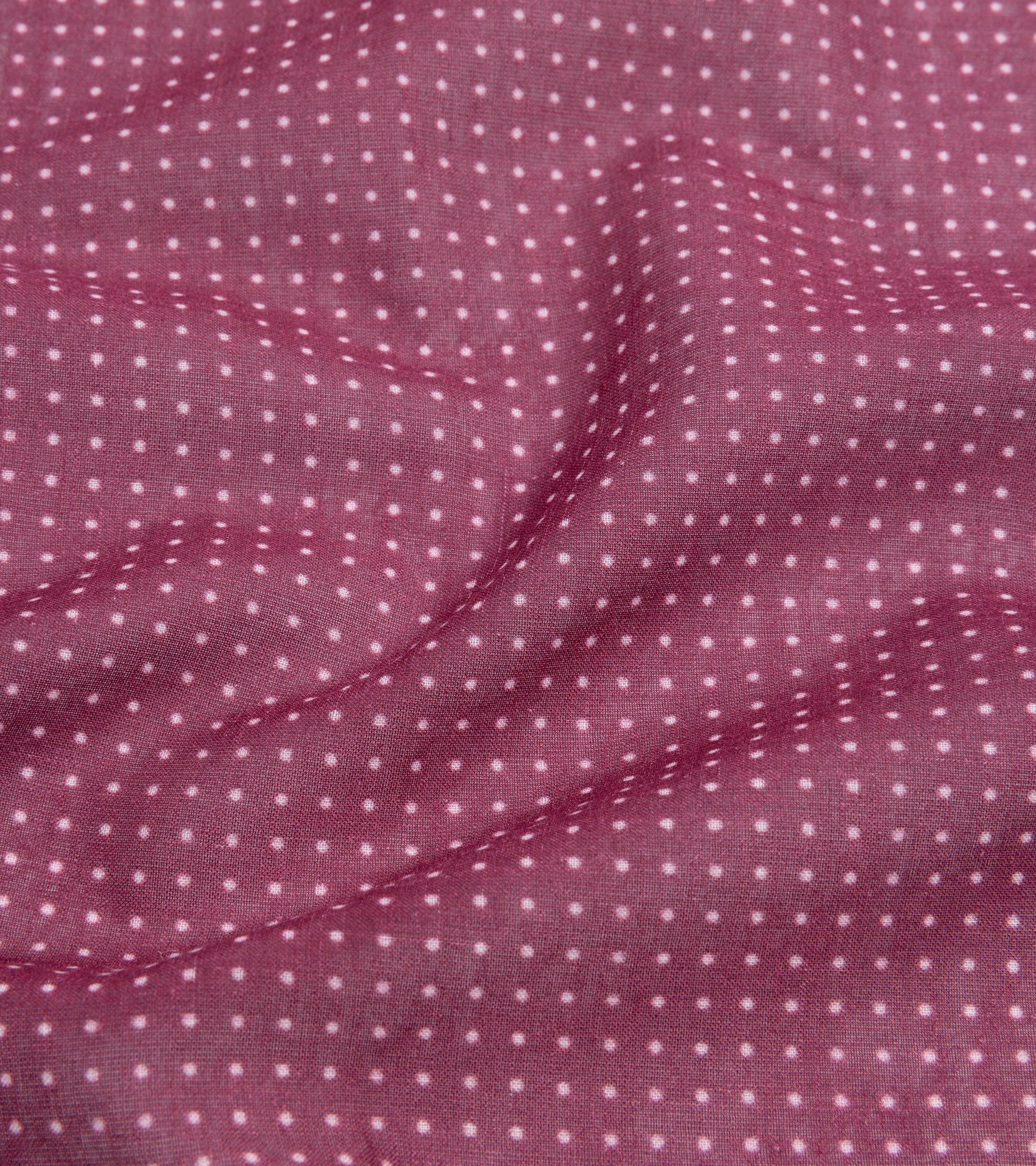 Bigi Pindot Cotton Square Scarf: Burgundy