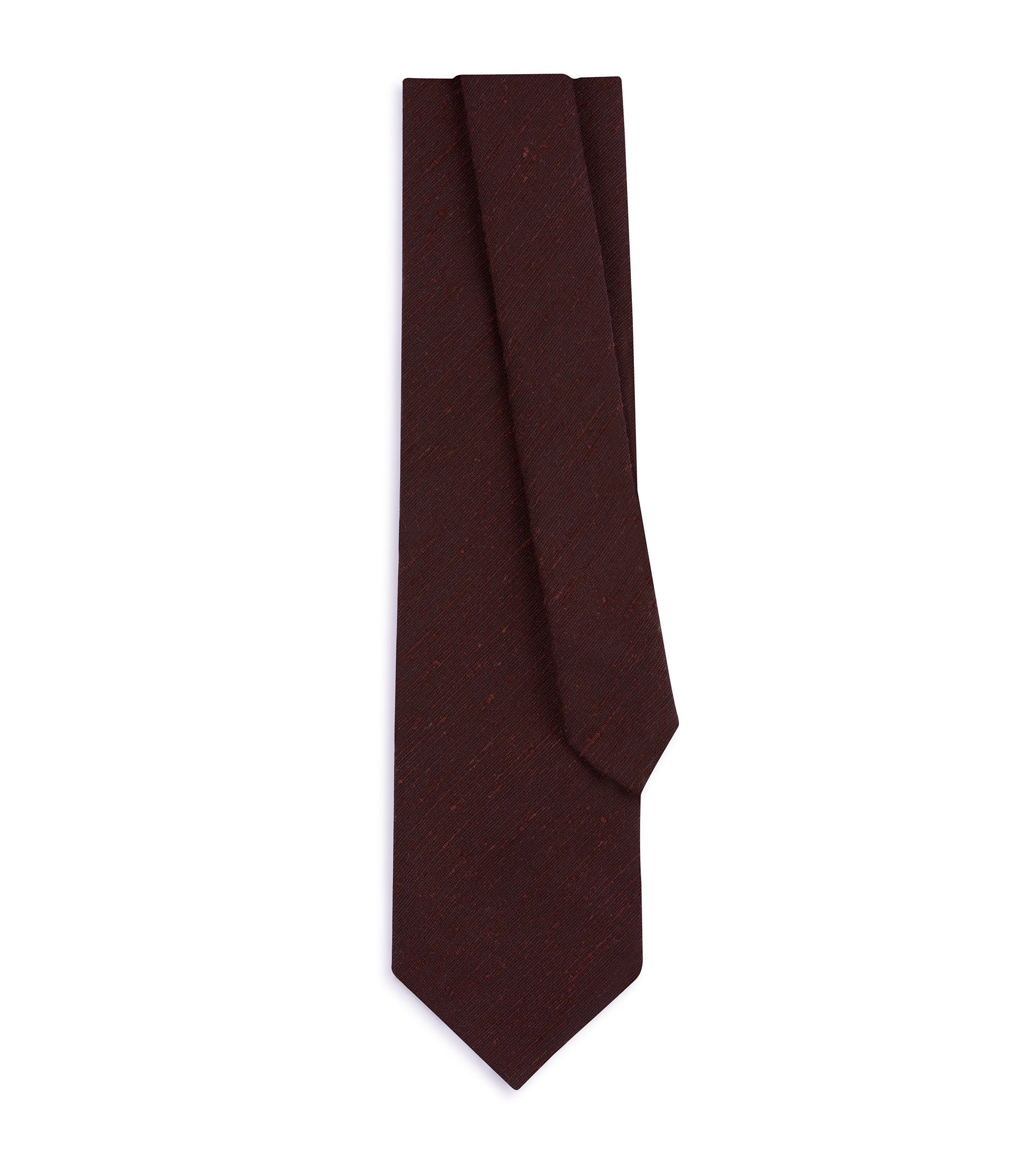 Bigi Shantung Silk Tie: Burgundy