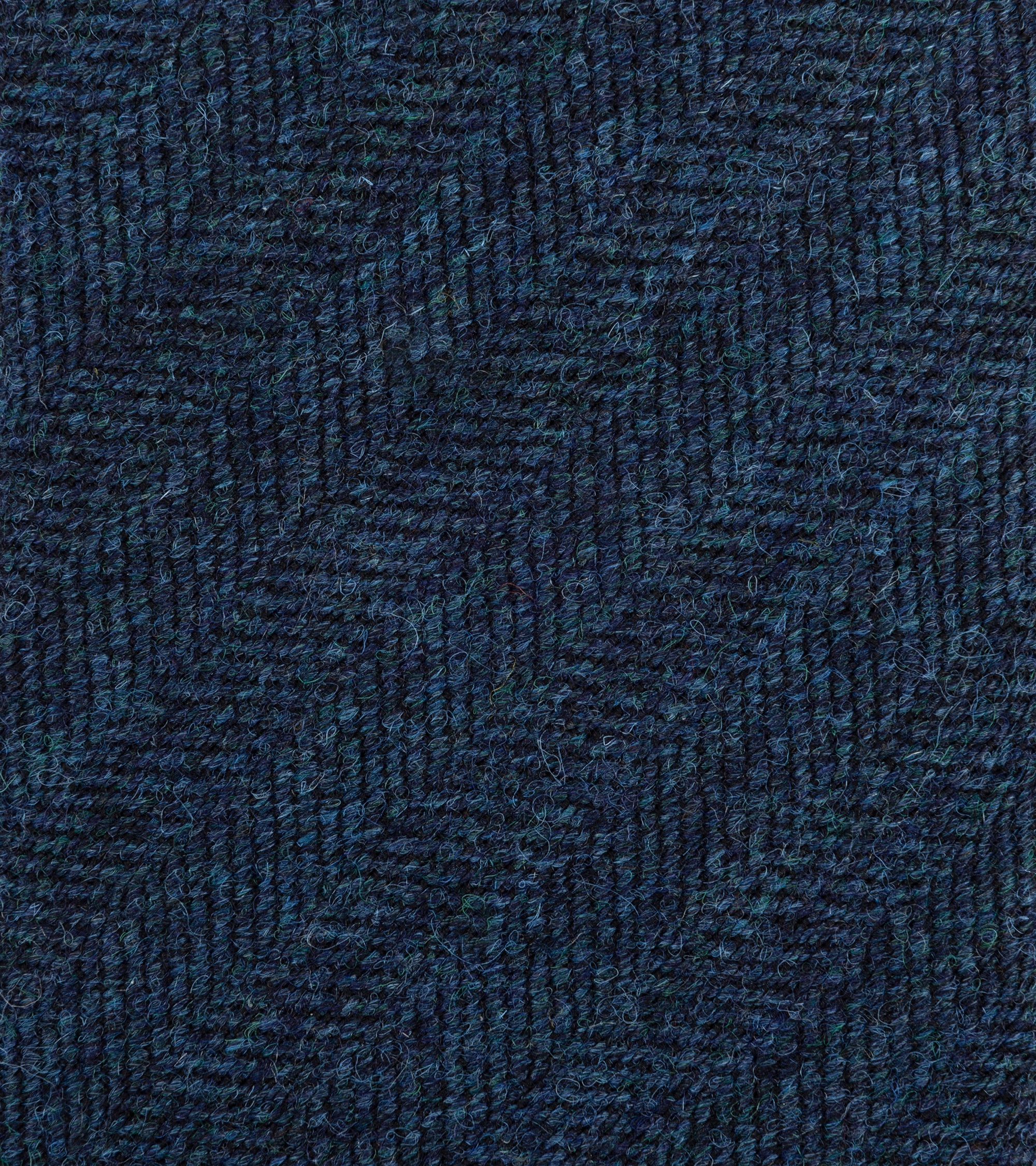 Bigi Shetland Wool Herringbone Tie: Navy