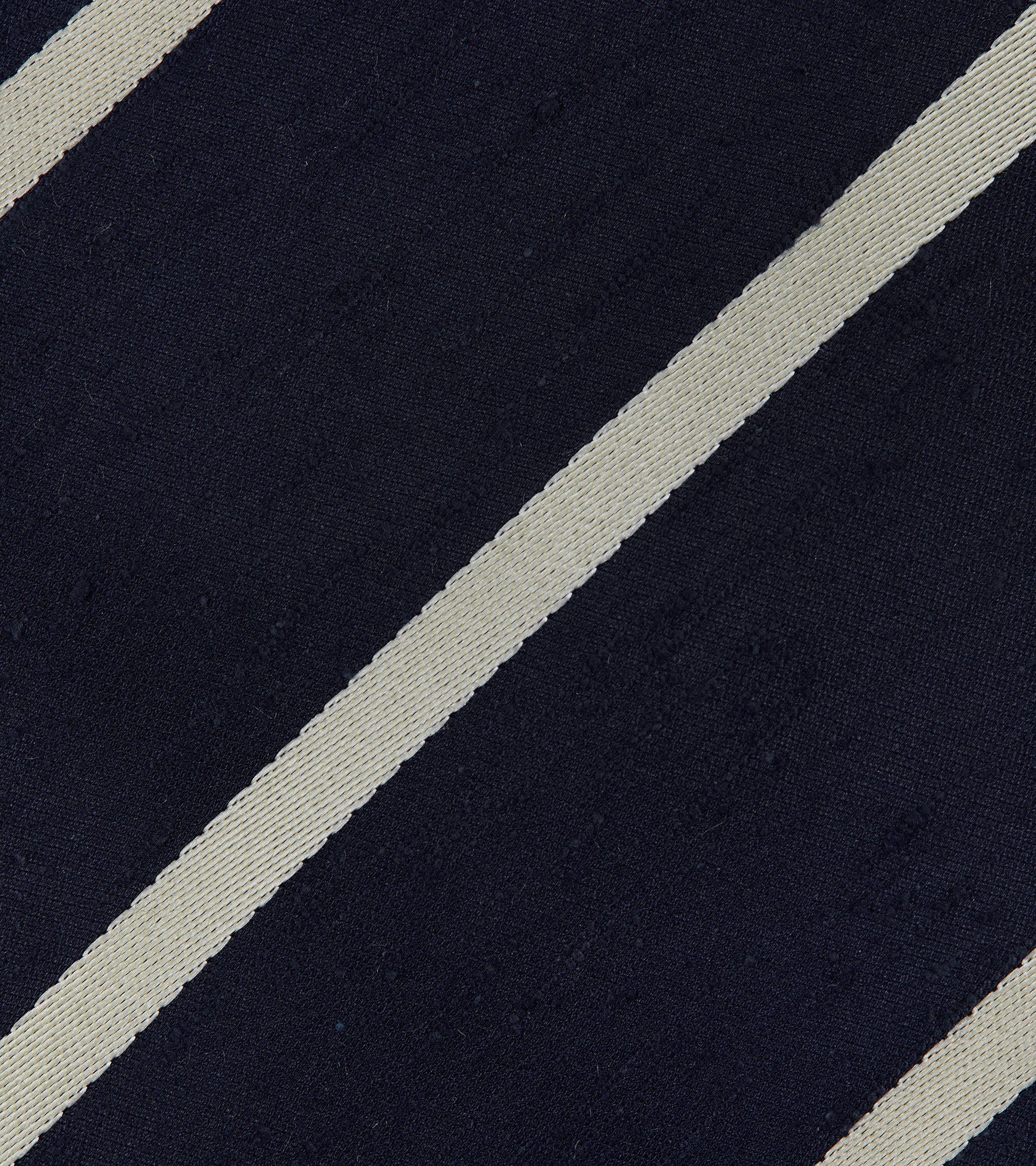 Bigi Stripe Light Shantung Silk Tie: Navy