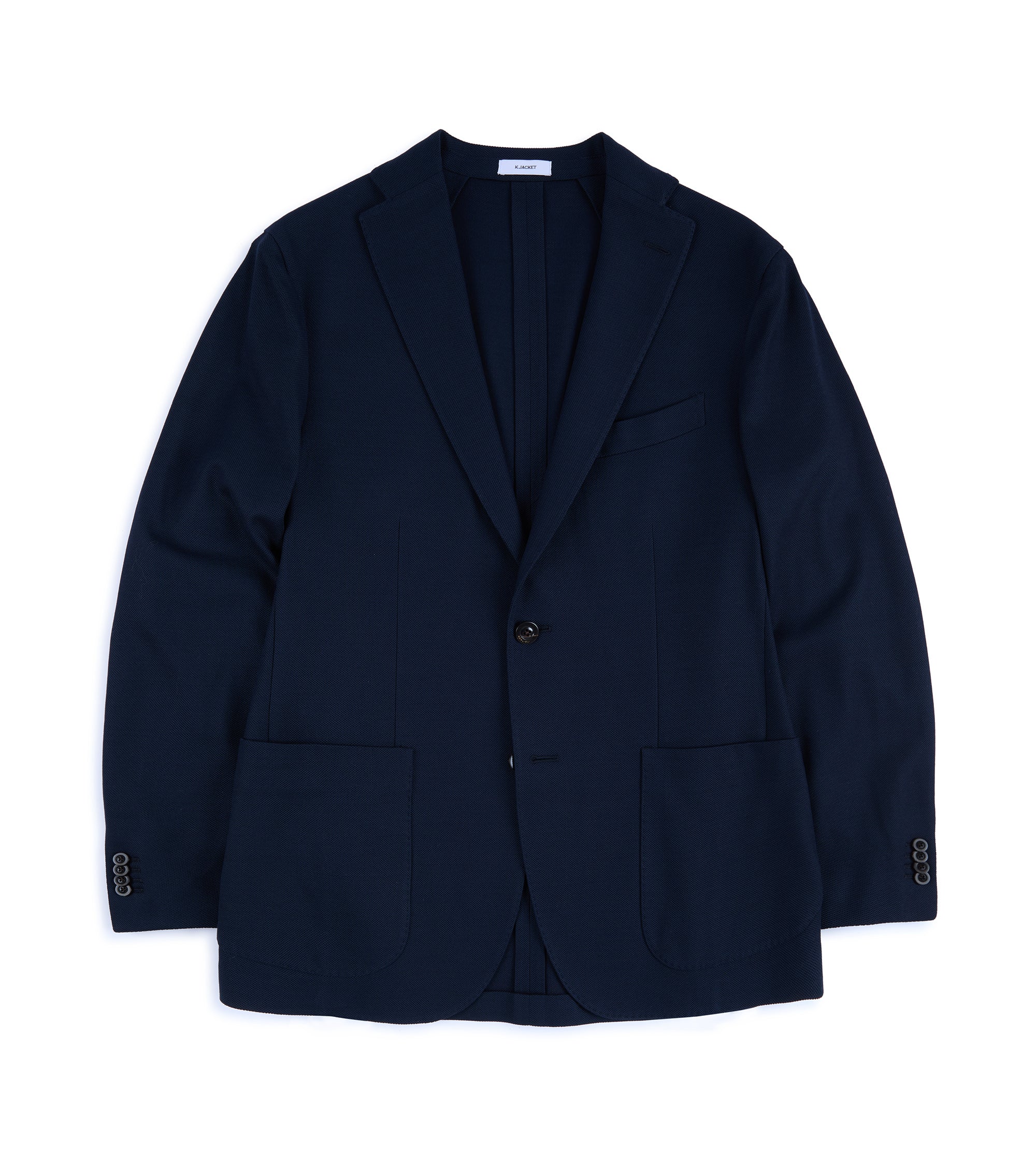 Boglioli Cotton Jersey Hopsack K Jacket: Navy