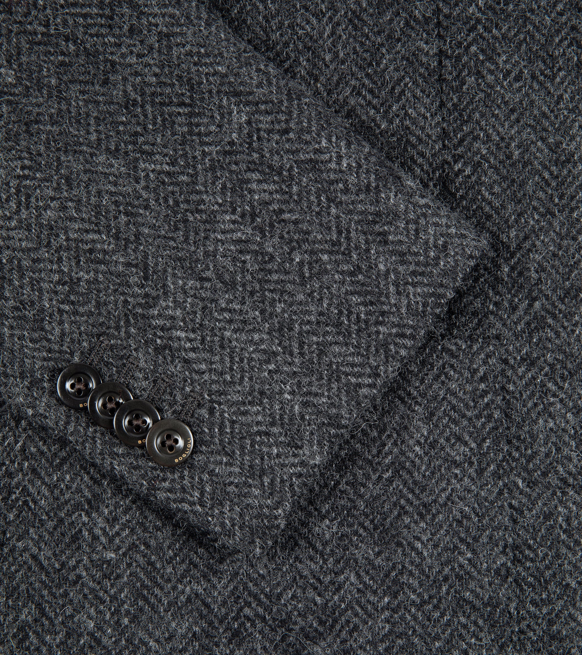 Boglioli Shetland Wool Herringbone K Jacket: Grey