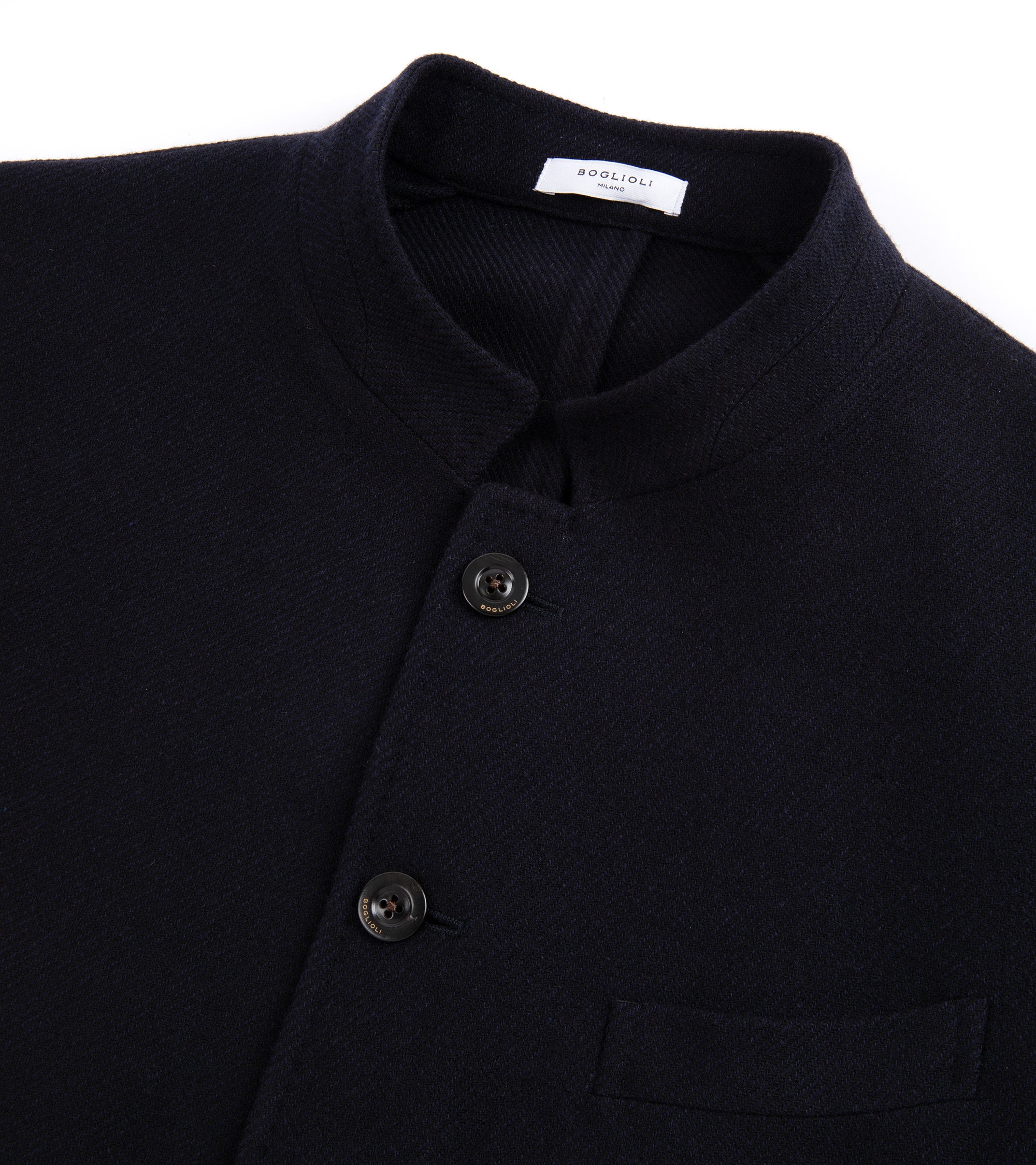 Boglioli Soft Wool Twill Gassman Jacket: Navy