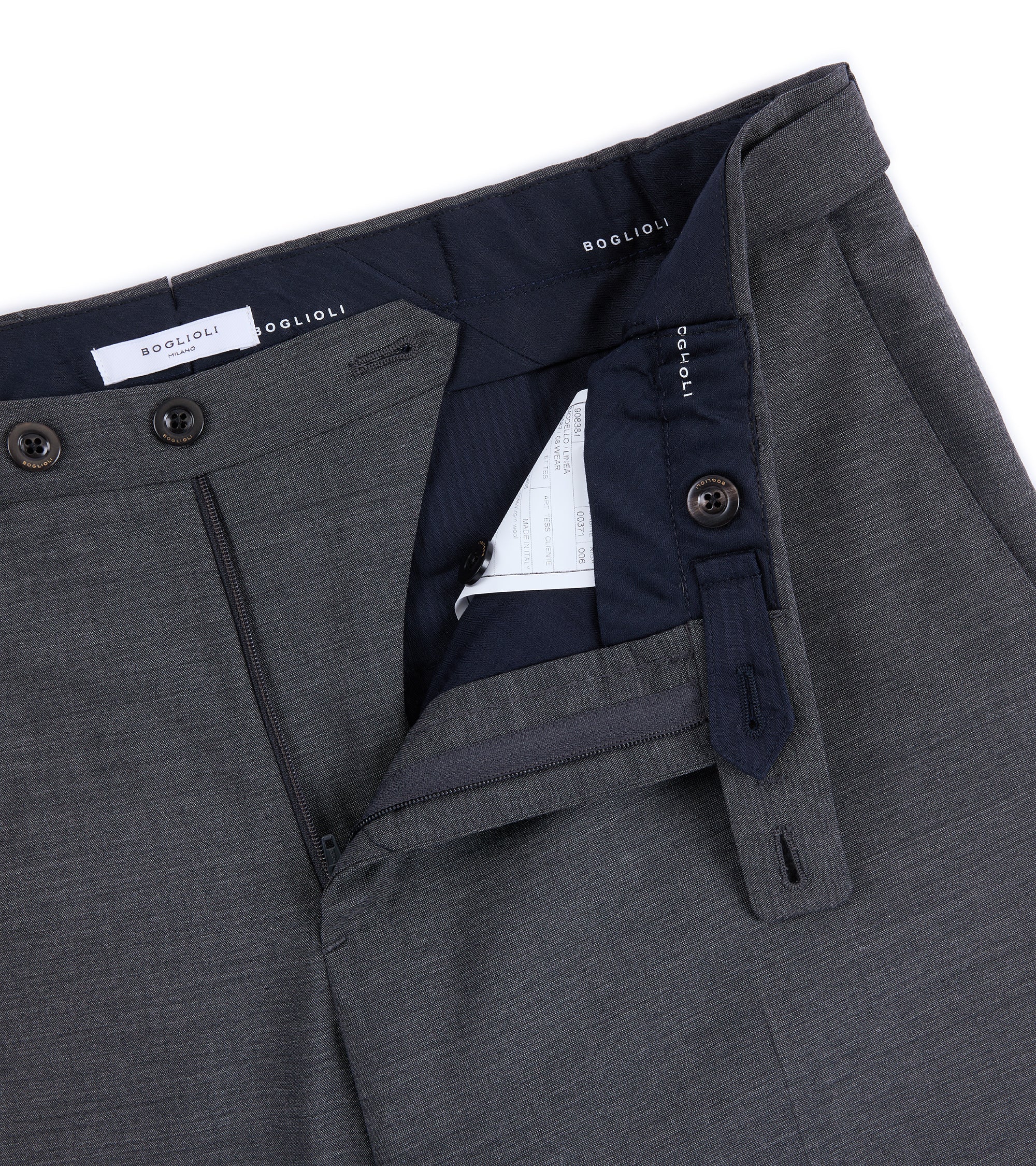 Boglioli Tropical Wool Travel Trousers: Grey