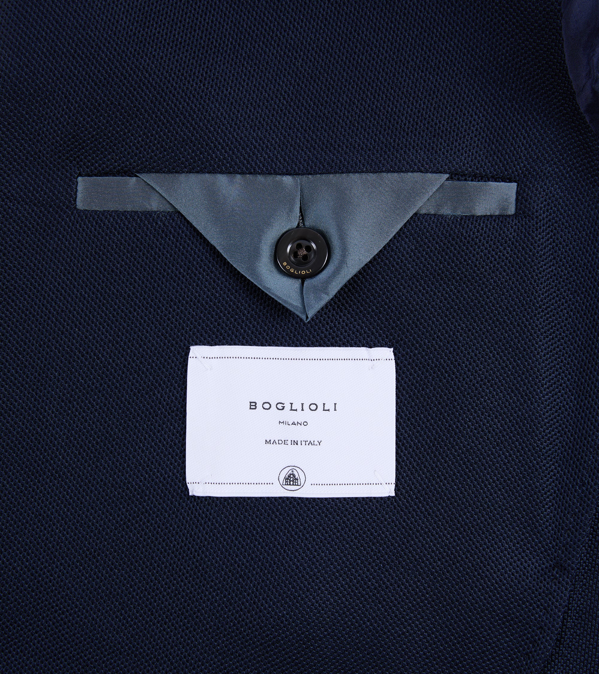 Boglioli Wool Hopsack Double-Breasted K Jacket: Navy