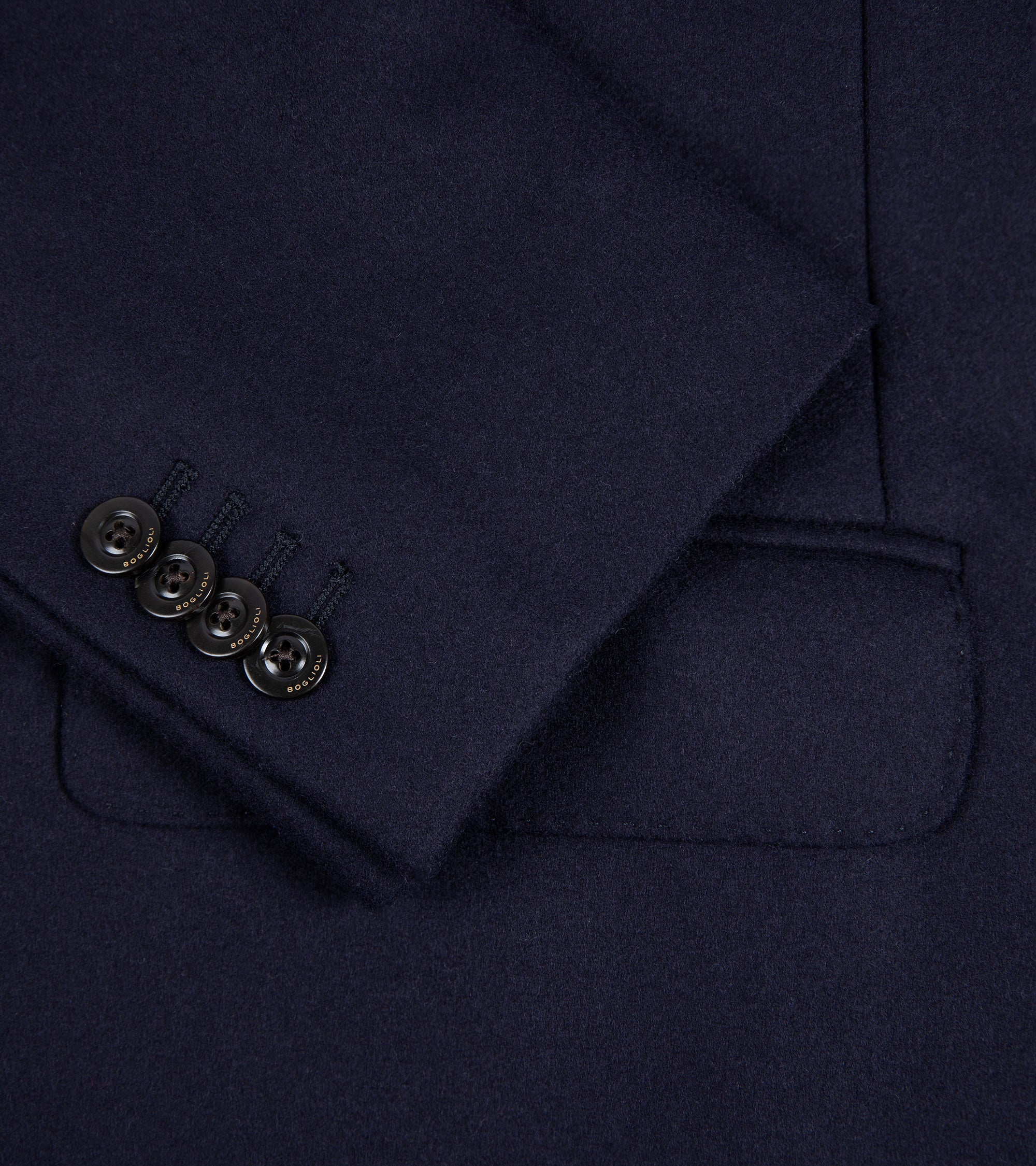 Boglioli Wool Overcoat: Navy