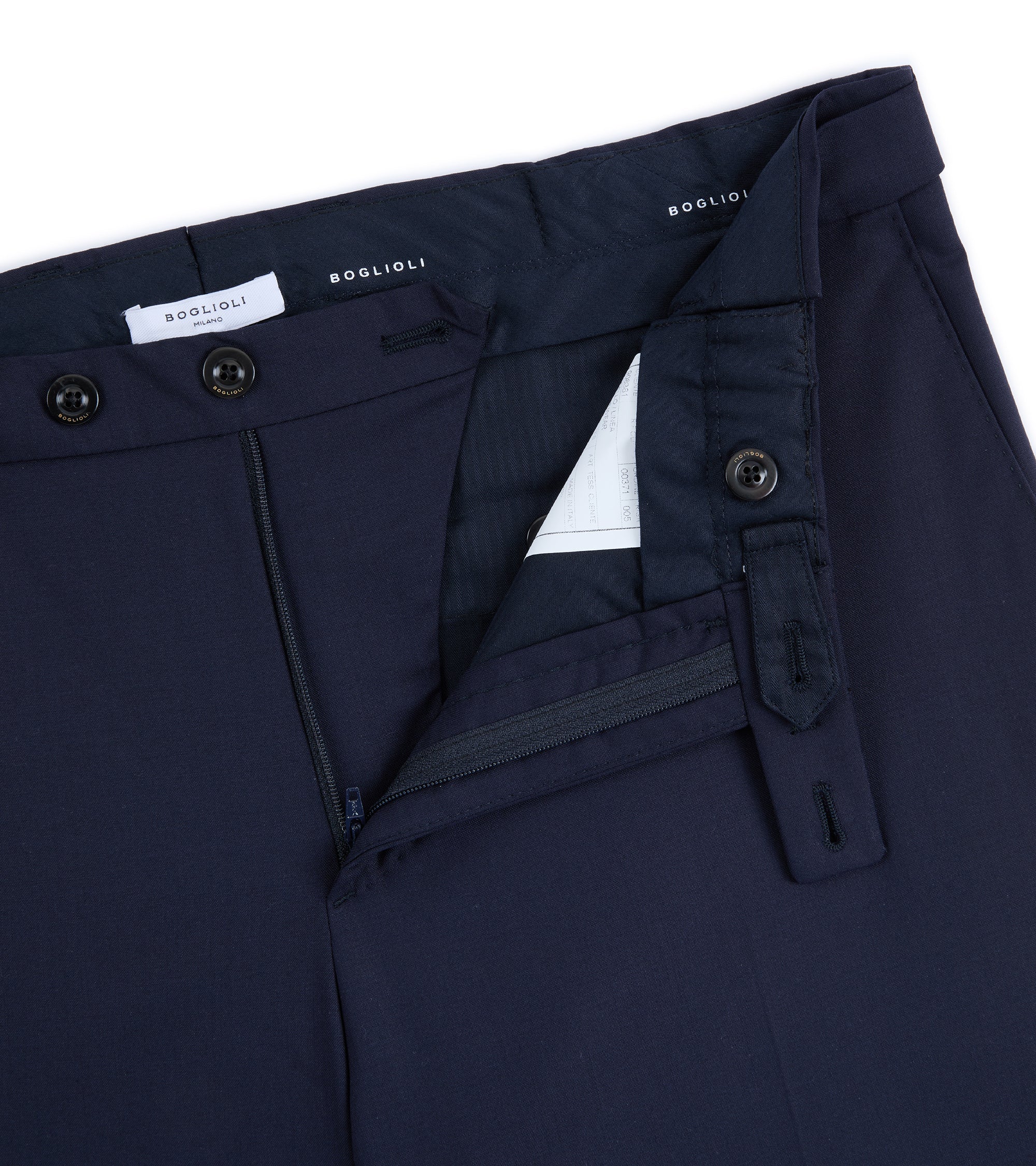 Boglioli Tropical Wool Travel Trousers: Navy