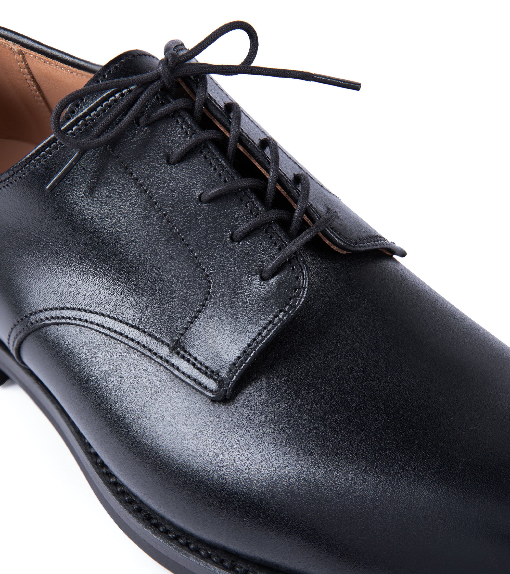 Crockett & Jones for Trunk Cornell II Derby Shoe: Black Leather