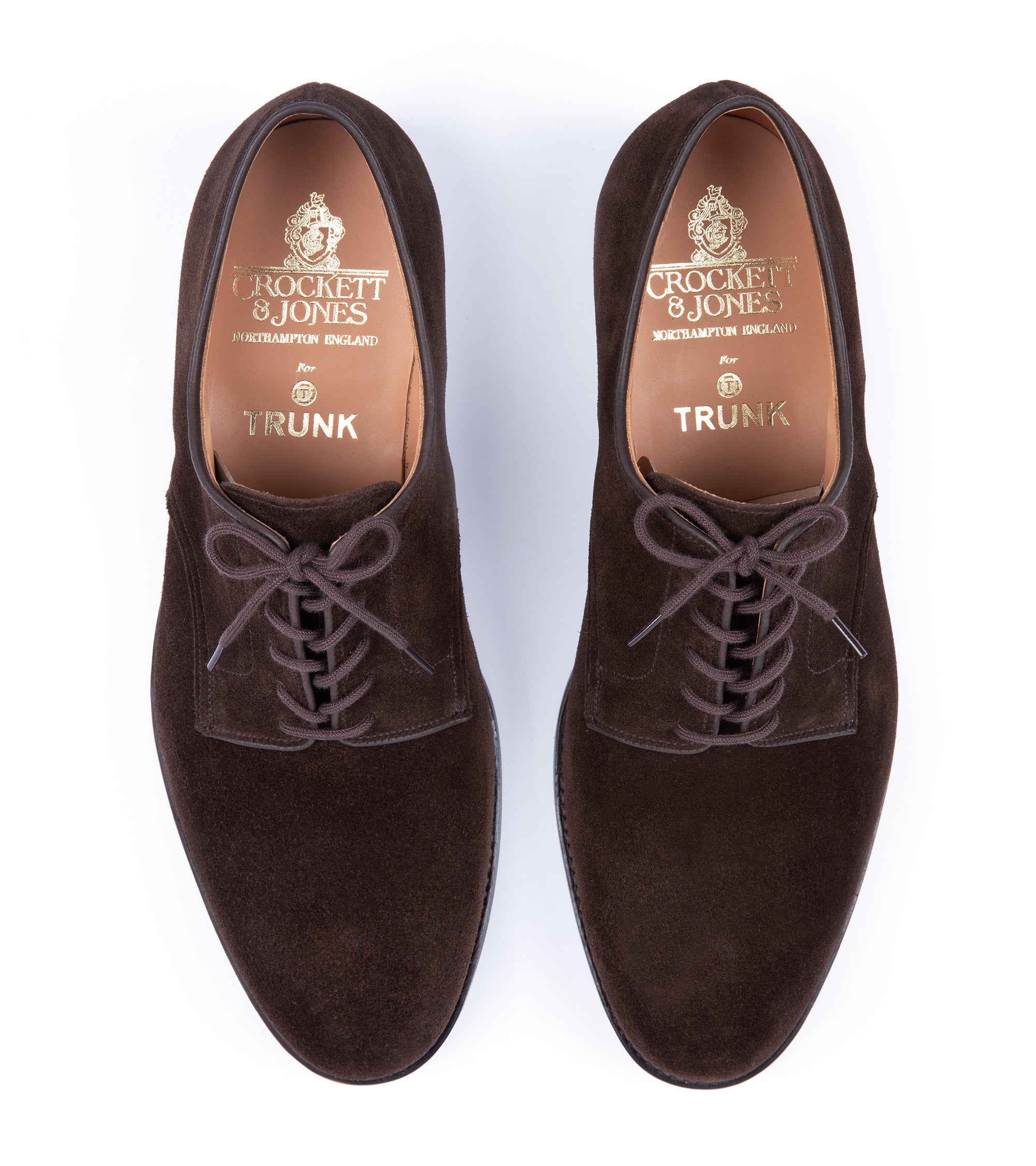 Crockett & Jones for Trunk Cornell II Derby Shoe: Brown Suede