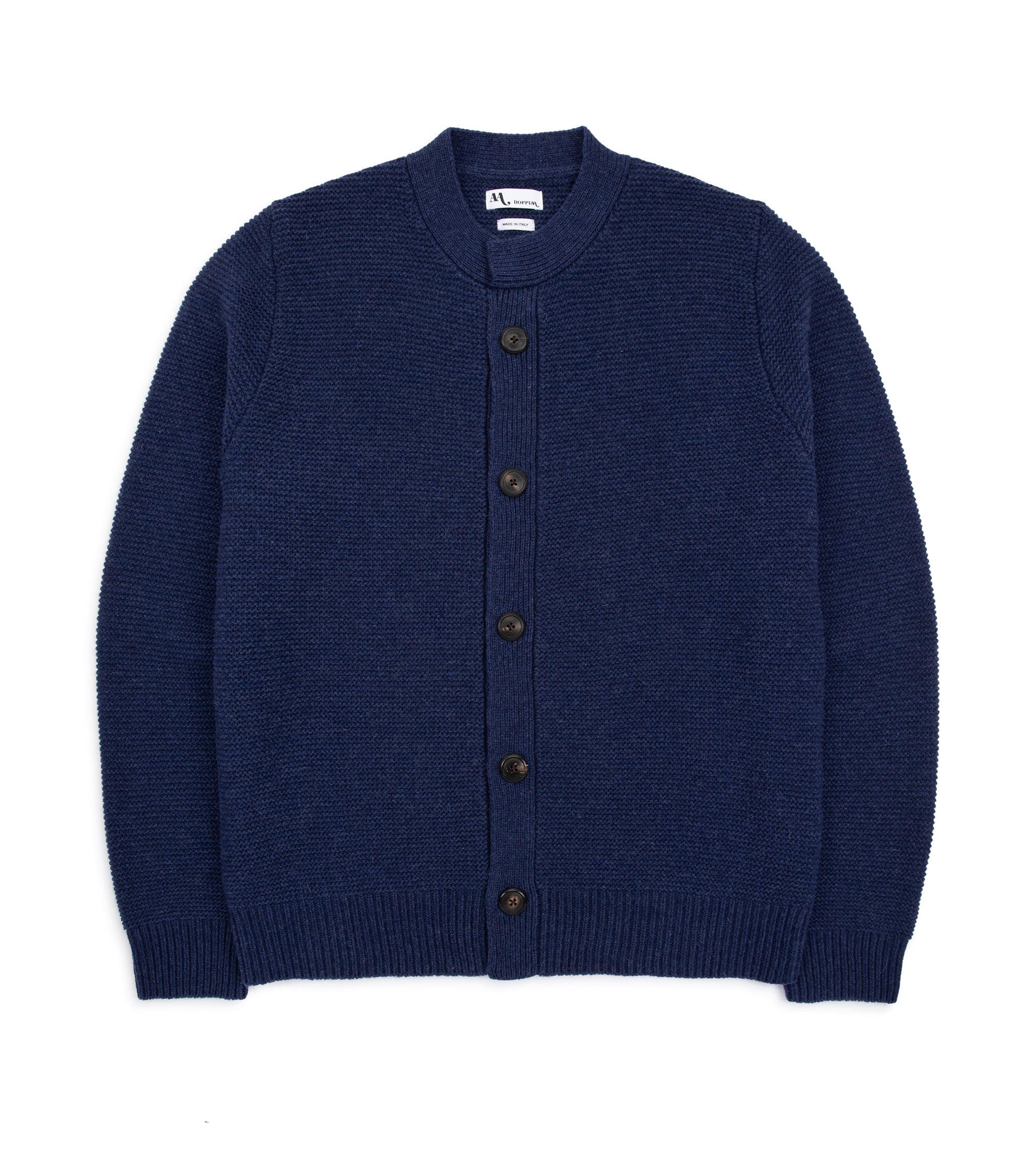 Doppiaa Aagrif Wool Milano Stitch Cardigan Jacket: Navy