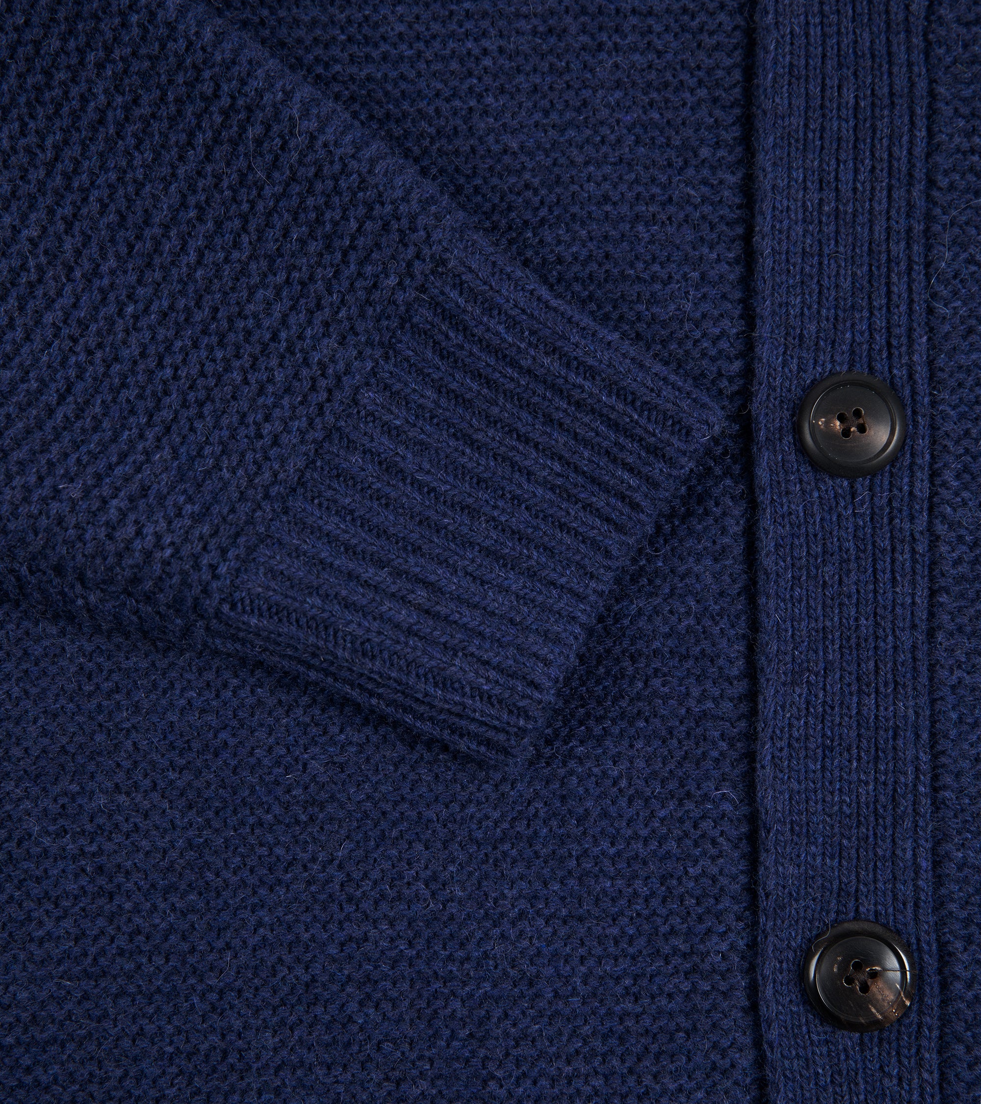 Doppiaa Aagrif Wool Milano Stitch Cardigan Jacket: Navy