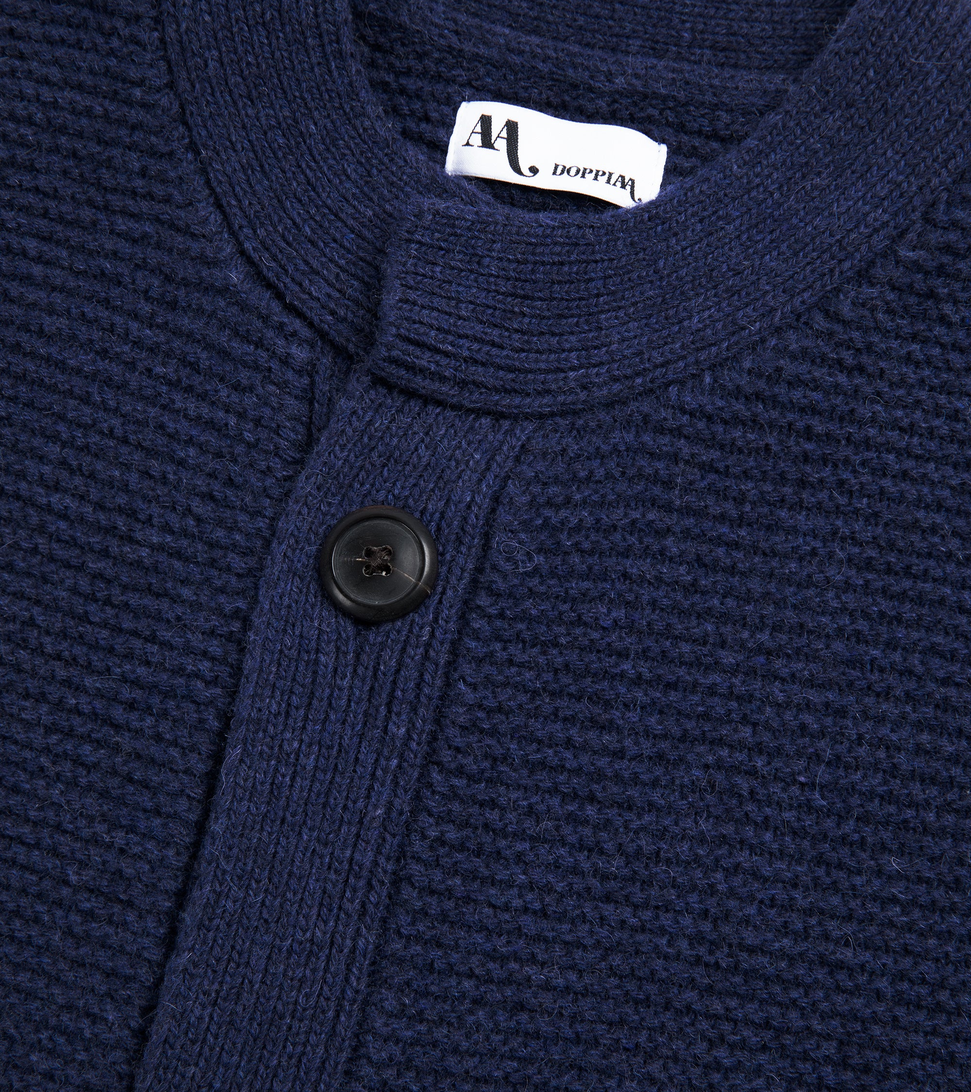 Doppiaa Aagrif Wool Milano Stitch Cardigan Jacket: Navy