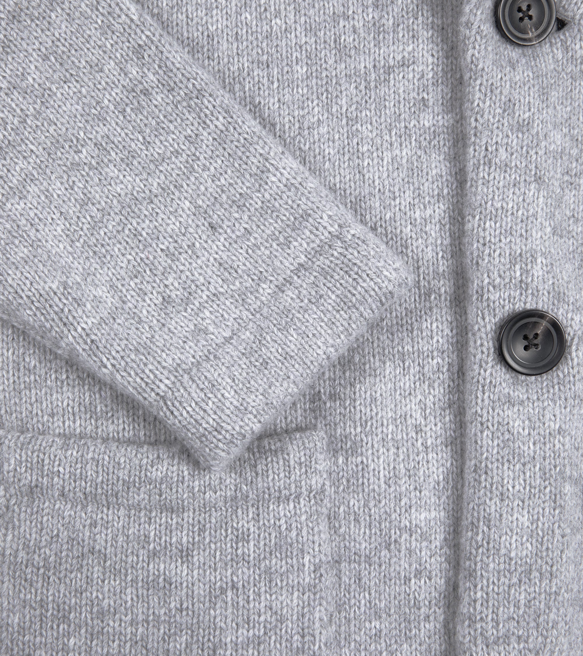 Doppiaa Aalviero Wool Knit Cardigan Jacket: Grey