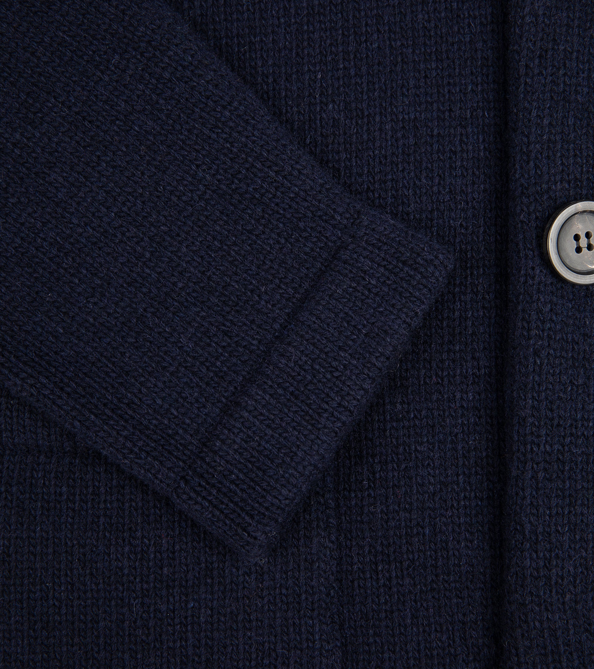 Doppiaa Aalviero Wool Knit Cardigan Jacket: Navy