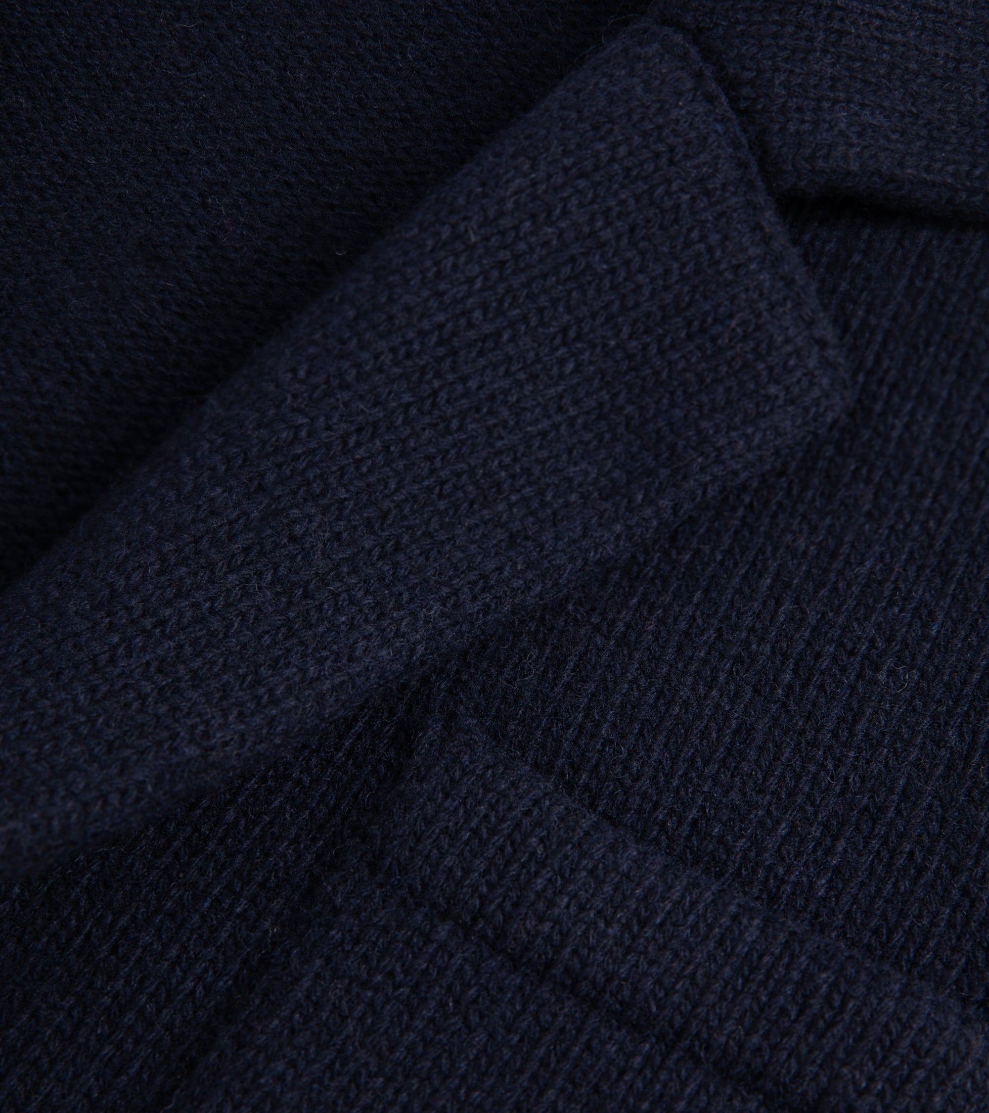 Doppiaa Aalviero Wool Knit Cardigan Jacket: Navy