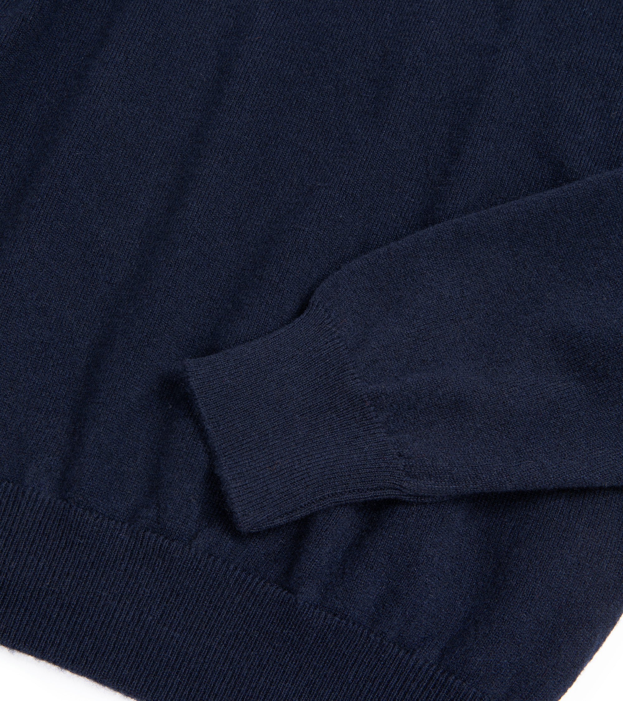 Fedeli Cashmere Button Neck Sweater: Dark Navy