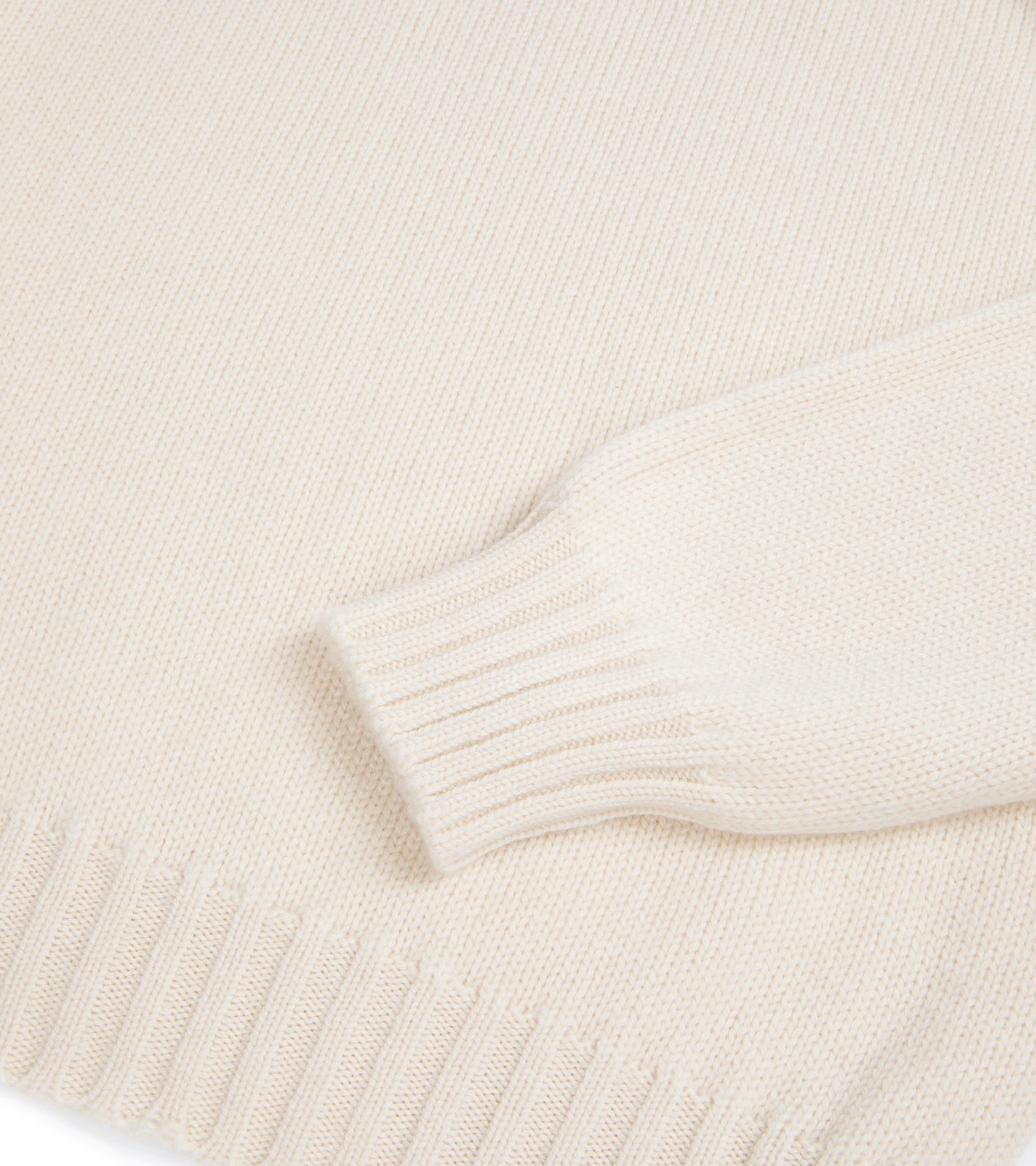 Fedeli Derby Cashmere Roll Neck Sweater: Off White