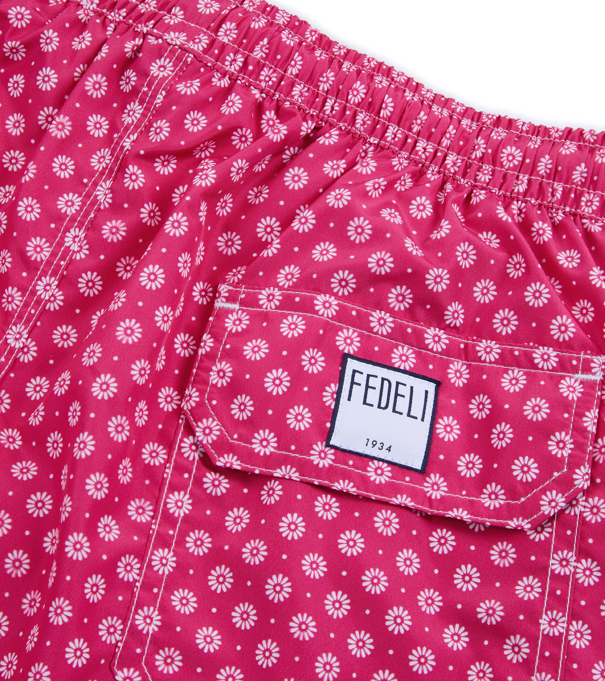 Fedeli Madeira Airstop Motif Swim Shorts: Red