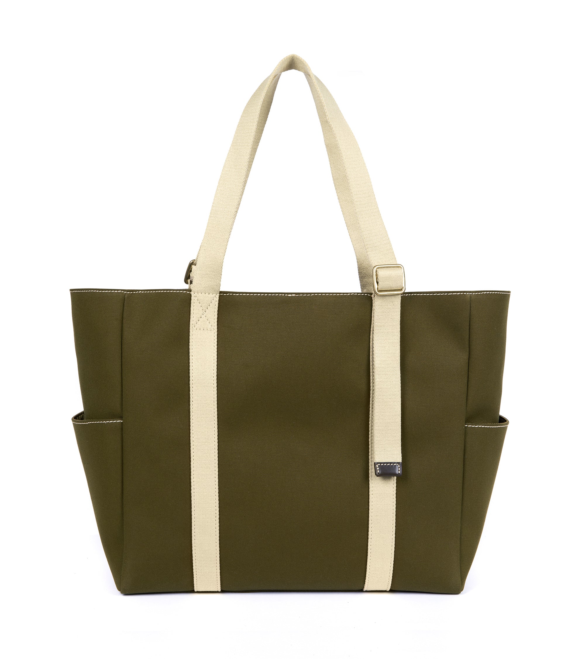 Felisi Cotton Canvas Adjustable Tote Bag: Olive