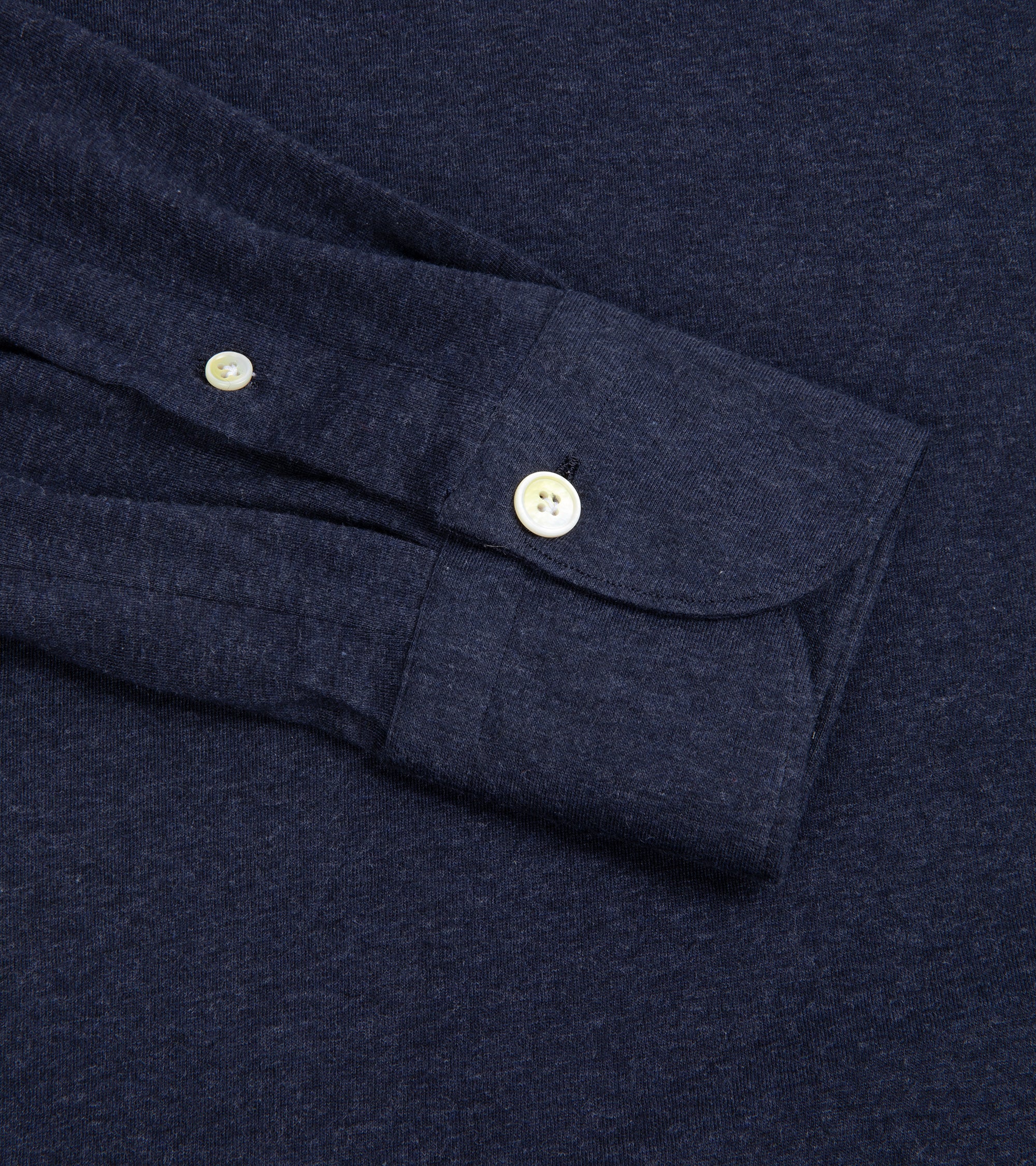 Finamore Cotton Cashmere Orlando Polo Shirt: Navy