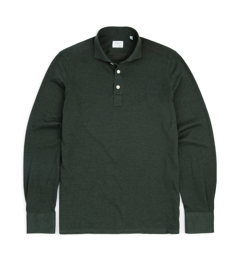 Finamore Dark Cashmere Orlando Cotton Green Trunk Clothiers – Shirt: Polo