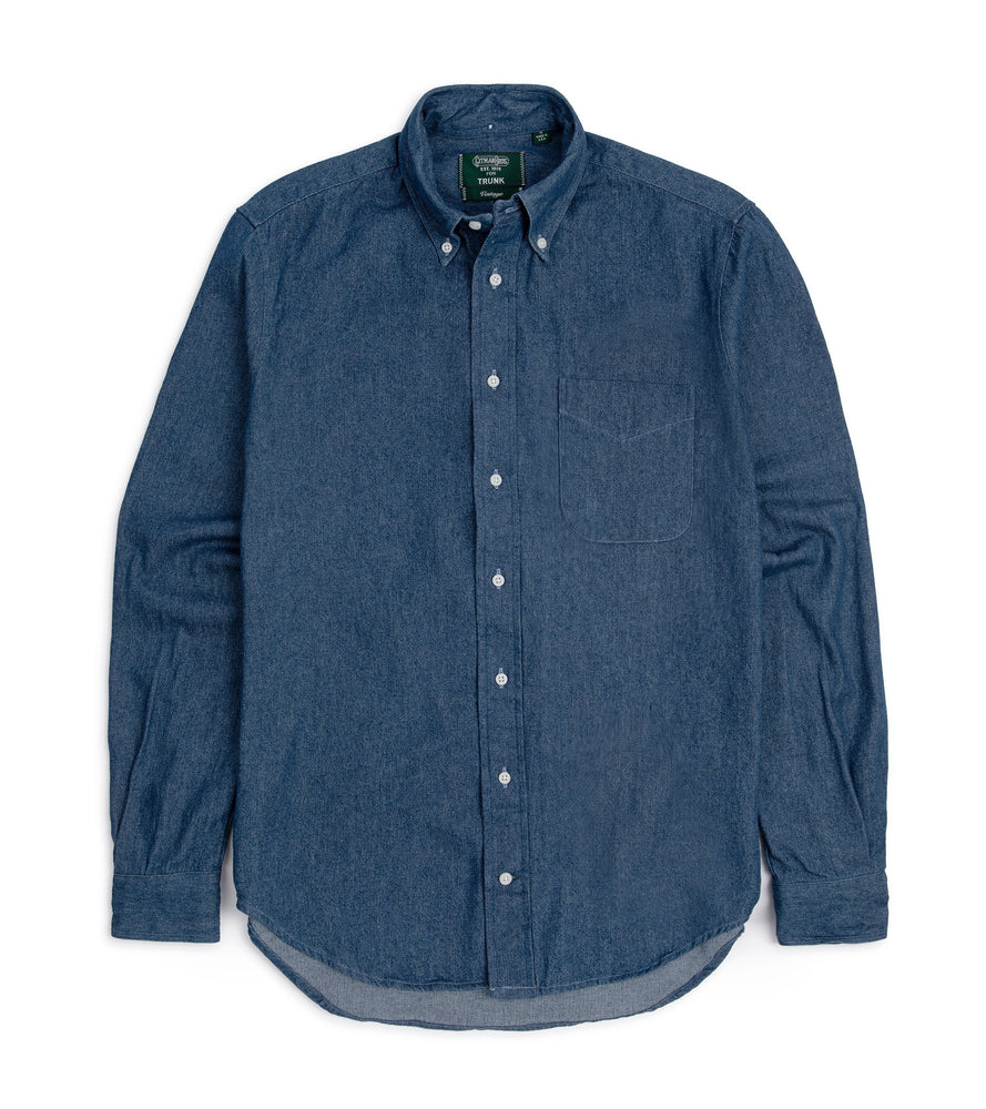 Gitman Vintage Cotton Denim Shirt: Light Blue